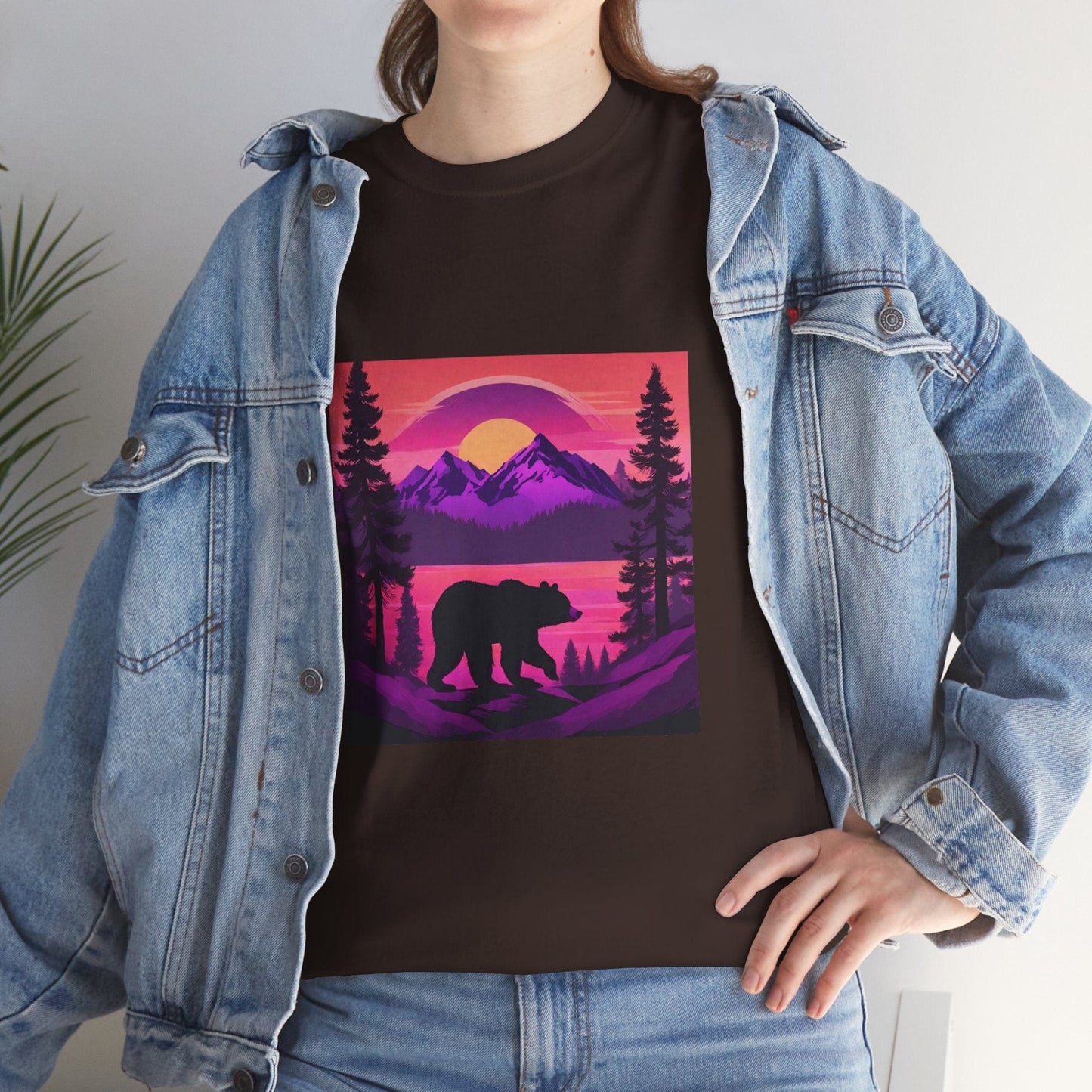 T-shirt graphique Bear Majestic Sunset Flashlander