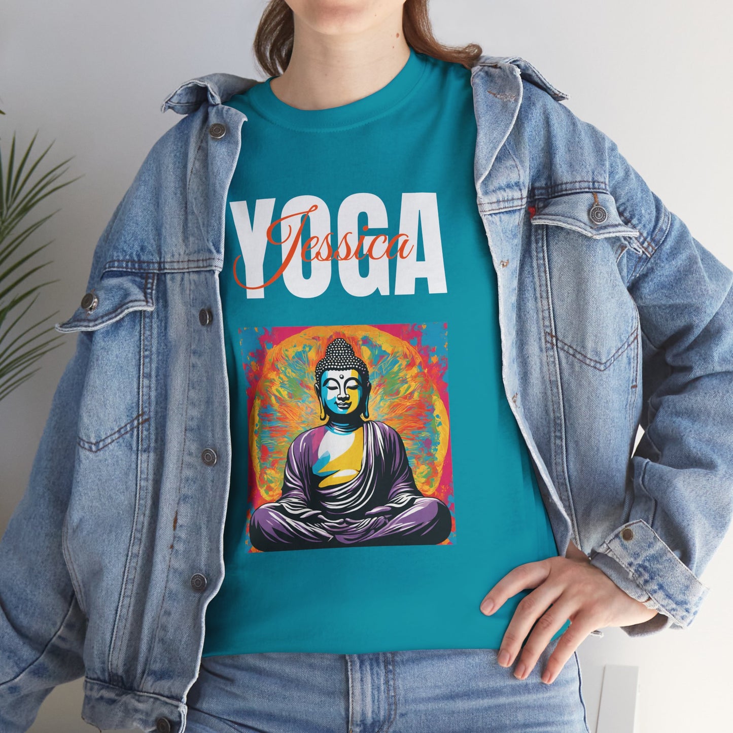 Personalized Yoga Shirt - Buddha Tee - Custom Name Flashlander Yoga Tee