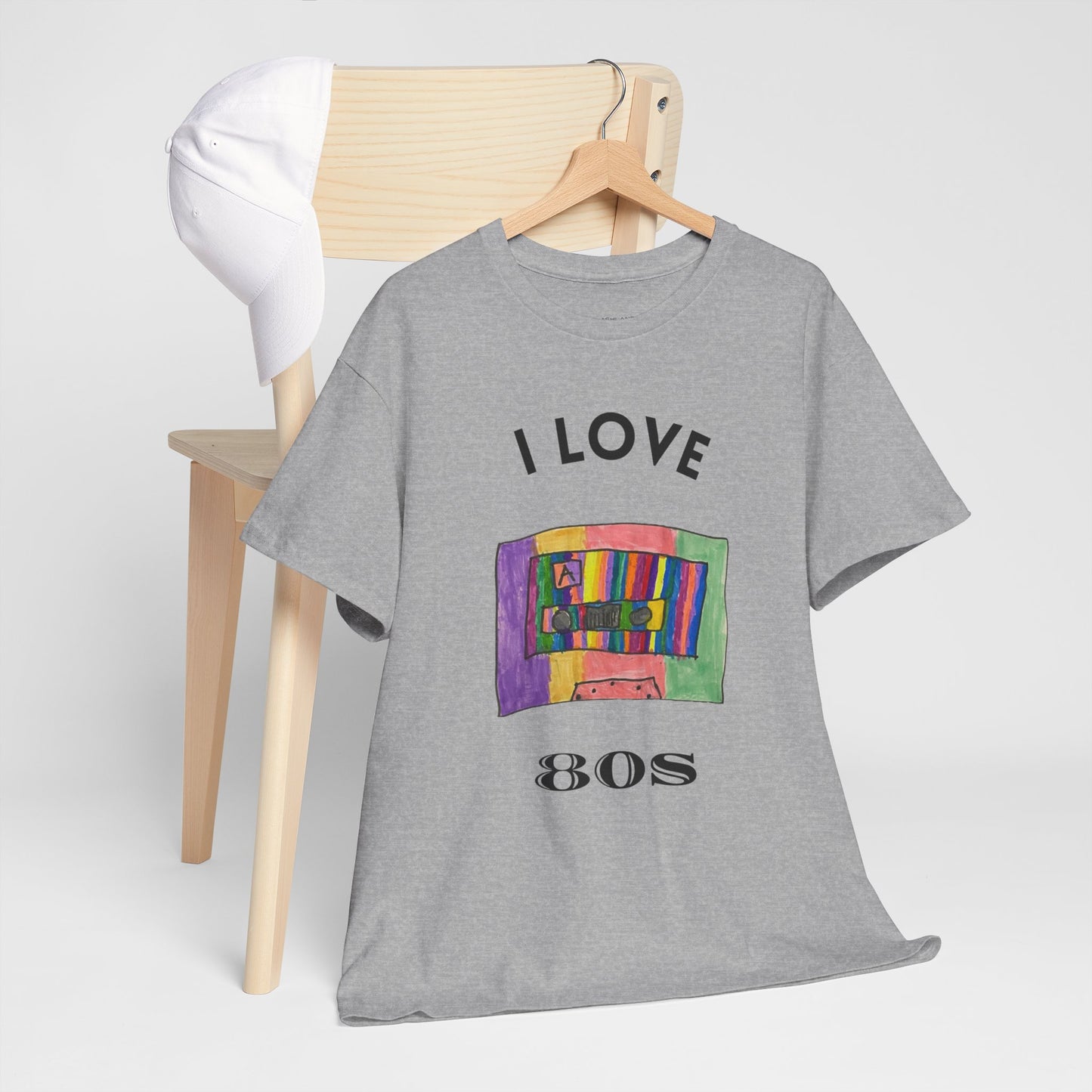 Retro Vibes Art Pop Cassette Tape I Love 80's - Flashlander Gym Shirt