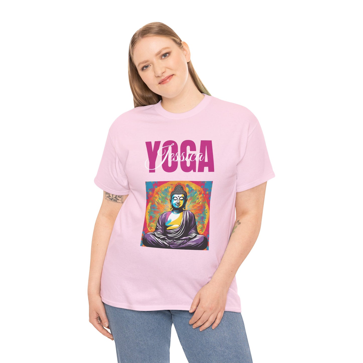 Personalized Yoga Shirt - Buddha Tee - Custom Name Flashlander Yoga Tee