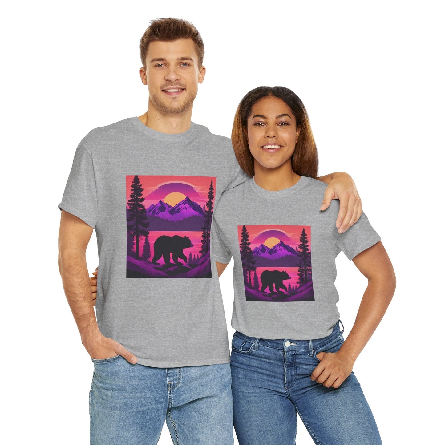 T-shirt graphique Bear Majestic Sunset Flashlander