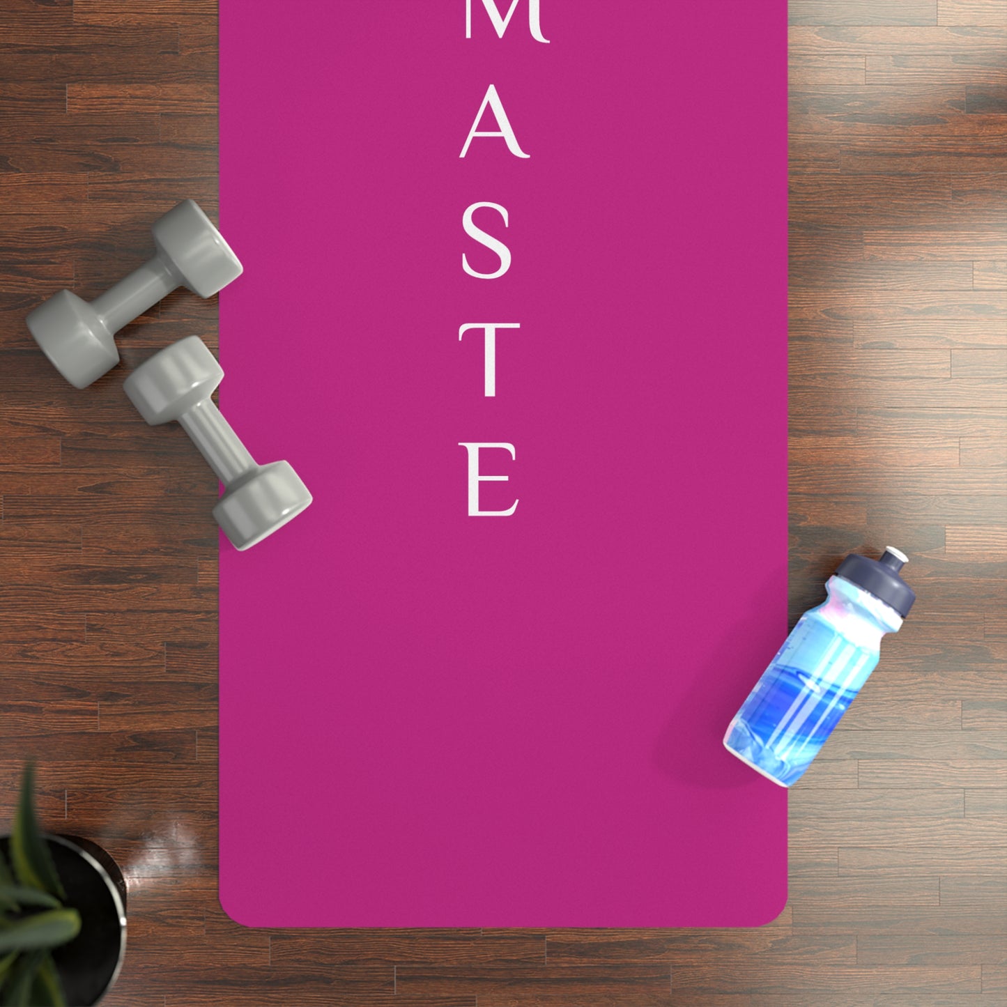 Flashlander Namaste Rubber Yoga Mat Dark Pink