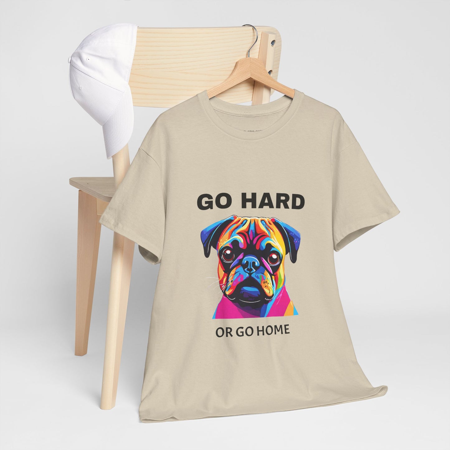 Pug Dog Pop Art  - Go Hard Or Go Home Flashlander Gym Shirt