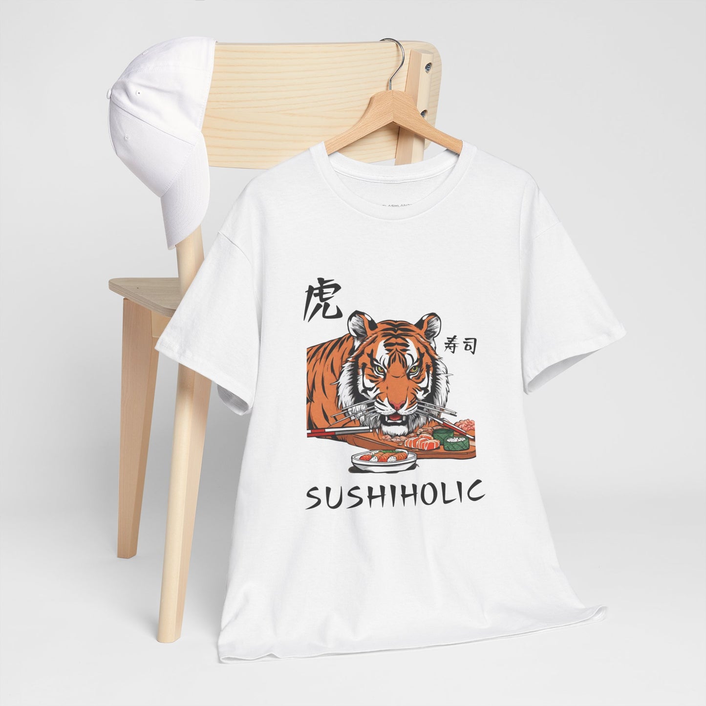 Tiger Sushi Lovers Sushiholic Graphic Tee Flashlander