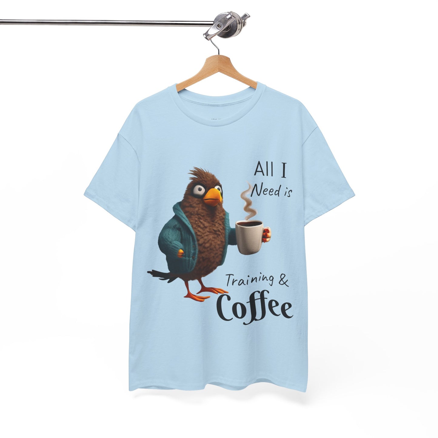 Camiseta con el mensaje "Todo lo que necesito es entrenamiento y café" - Camiseta de gimnasio Flashlander