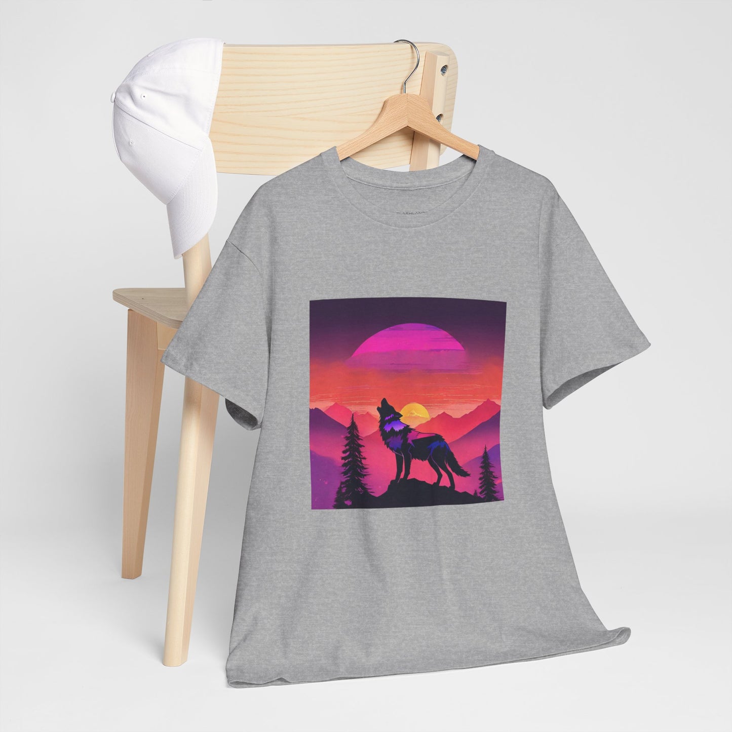 Wolf Majestic Sunset Gaphic Tee Flashlander