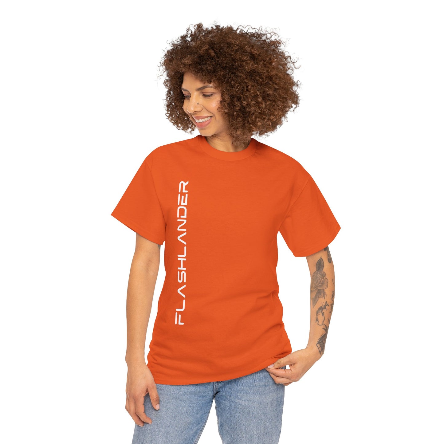 Sleek Signature Flashlander Logo Right Side Gym T-Shirt