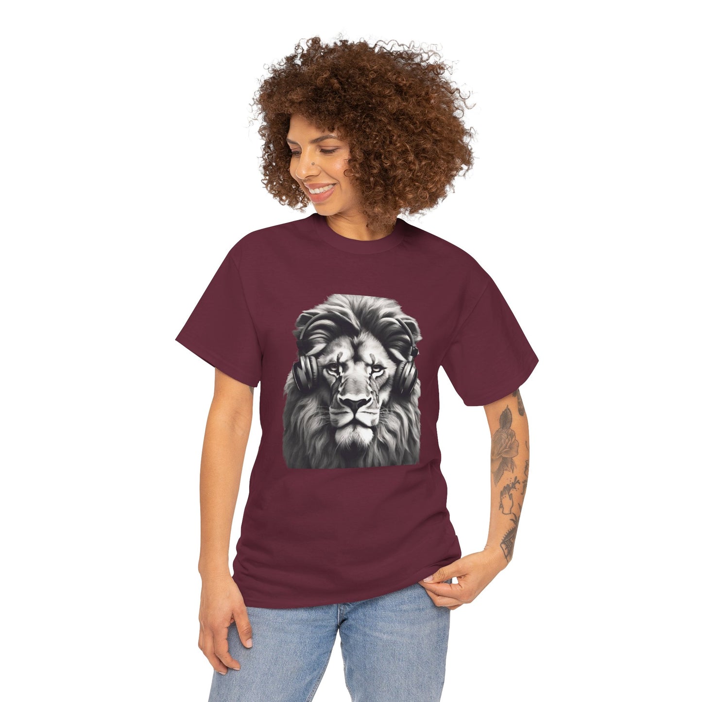 Lion Training with Headphones - Flashlander Gym Shirt