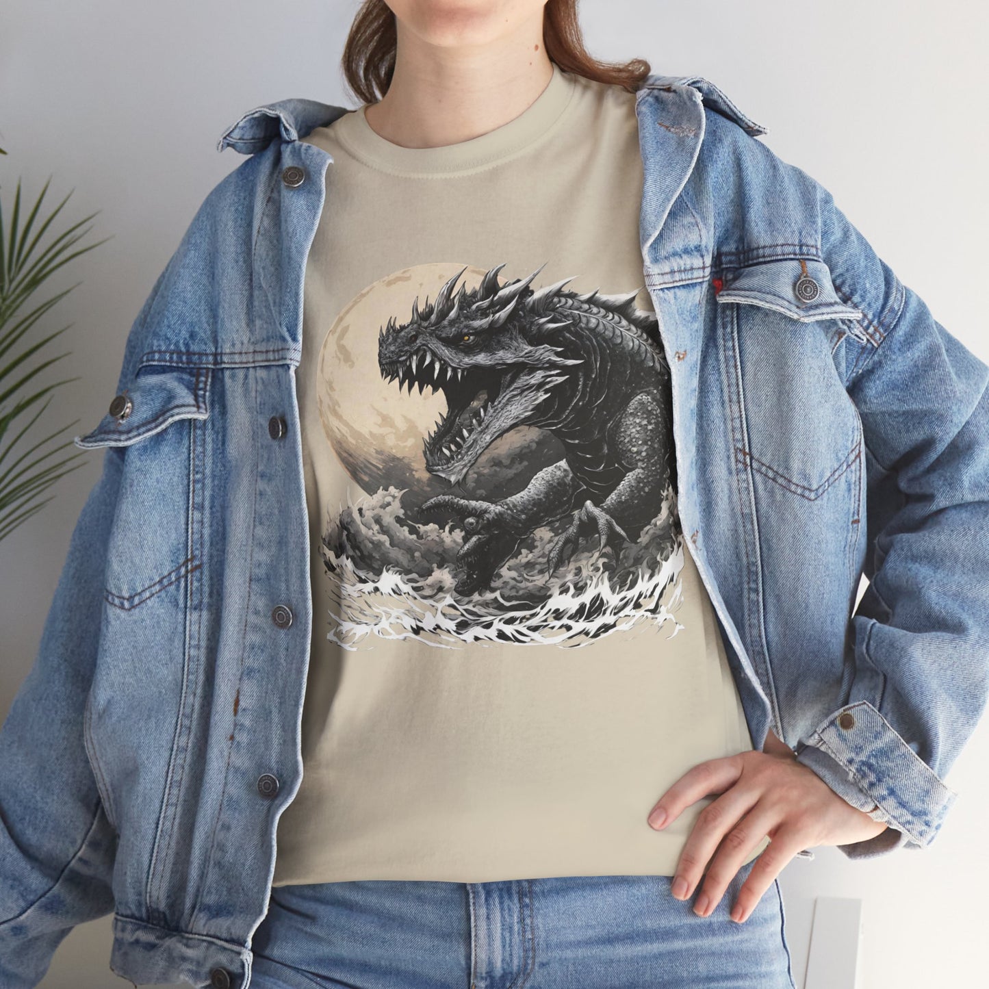 T-shirt de sport Flashlander, le monstre marin Kraken émerge, menace au clair de lune