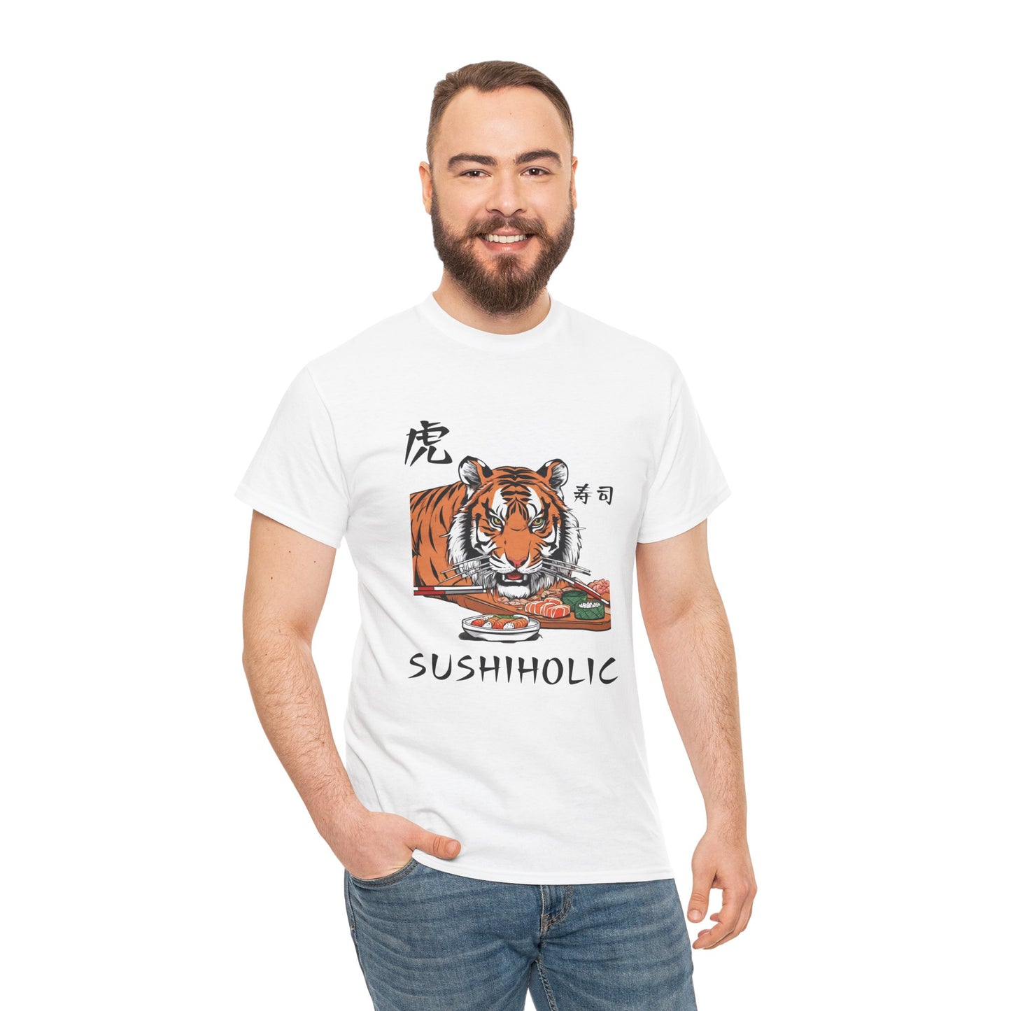 Tiger Sushi Lovers Sushiholic Graphic Tee Flashlander