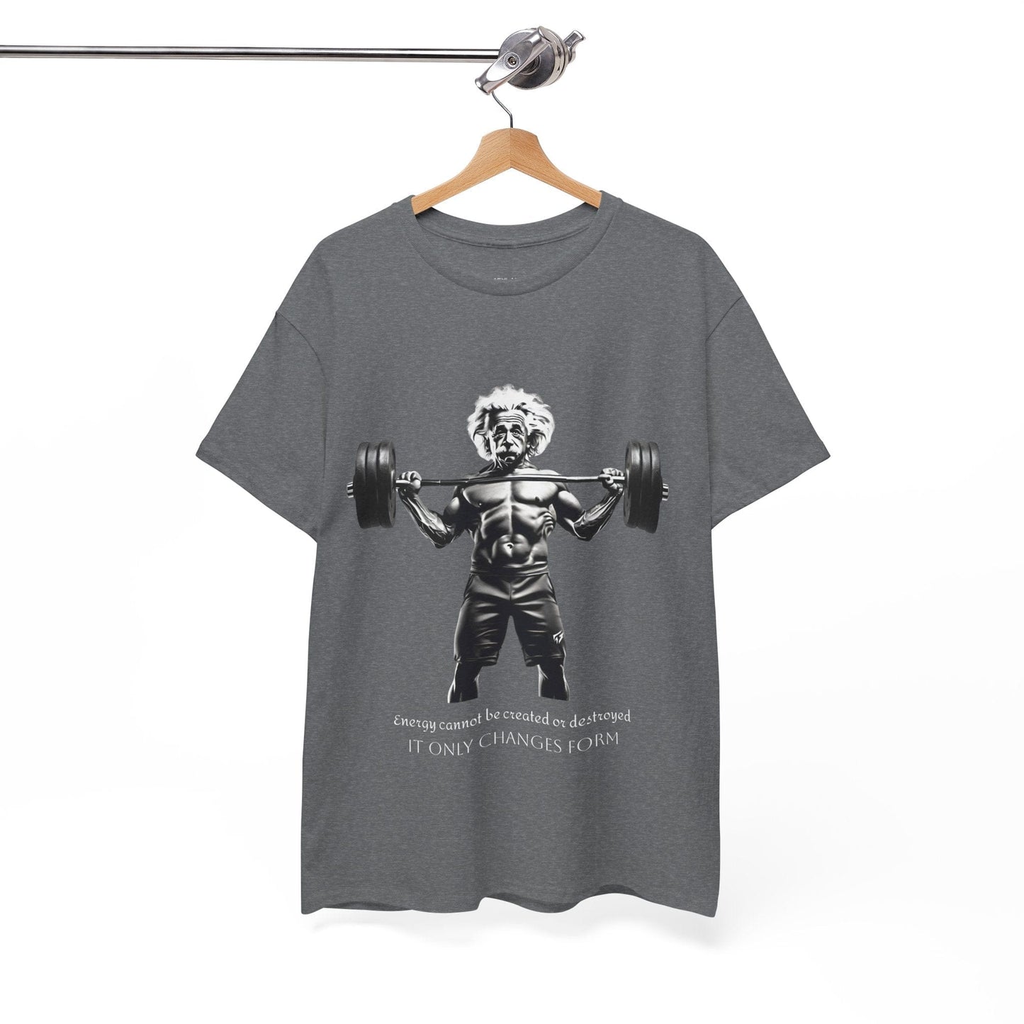 Camiseta de culturista Albert Einstein: la energía de Flashlander no se puede crear ni destruir, solo cambia de forma. Camiseta gráfica con cita