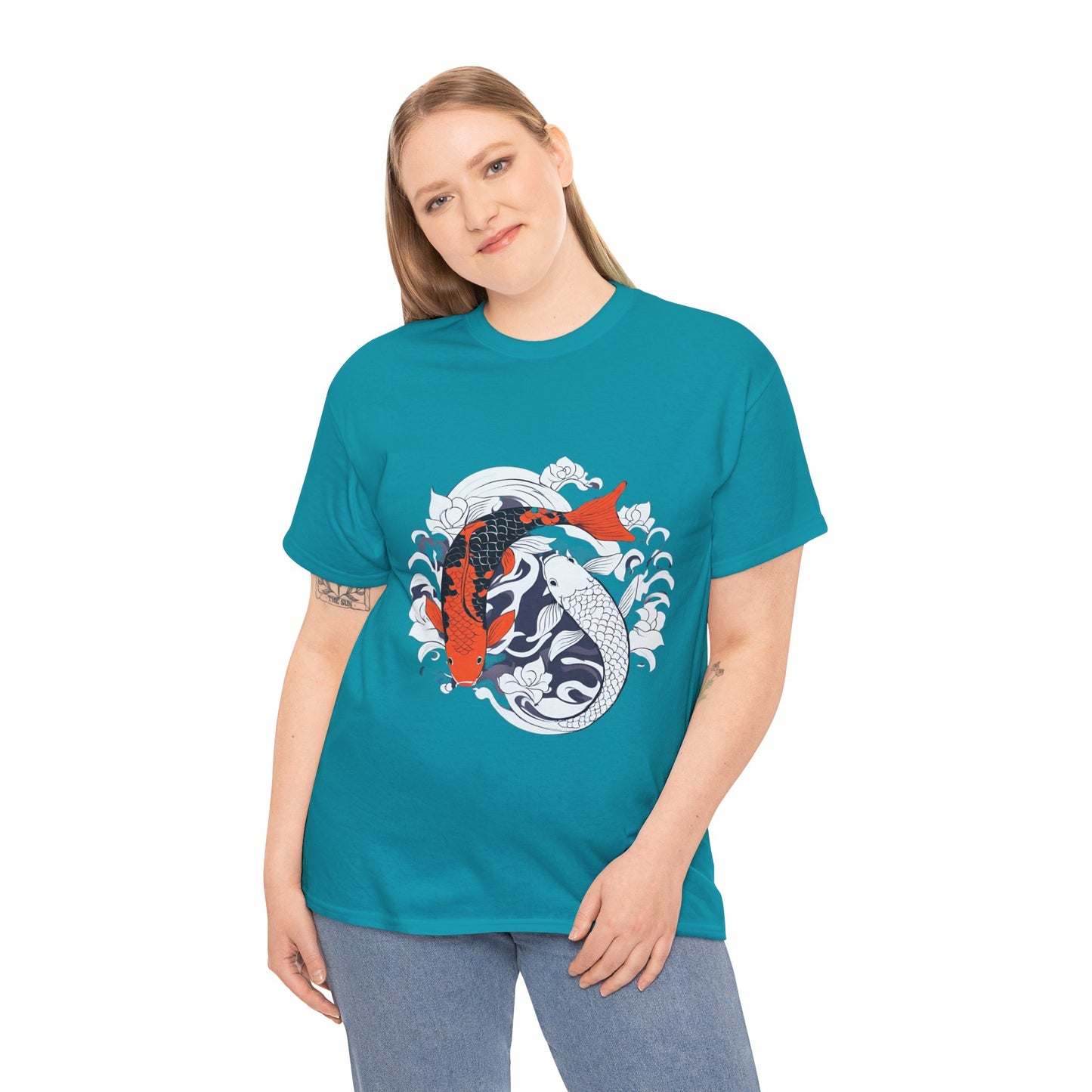 Yin Yang Japanese Koi Fish Flashlander Gym Shirt