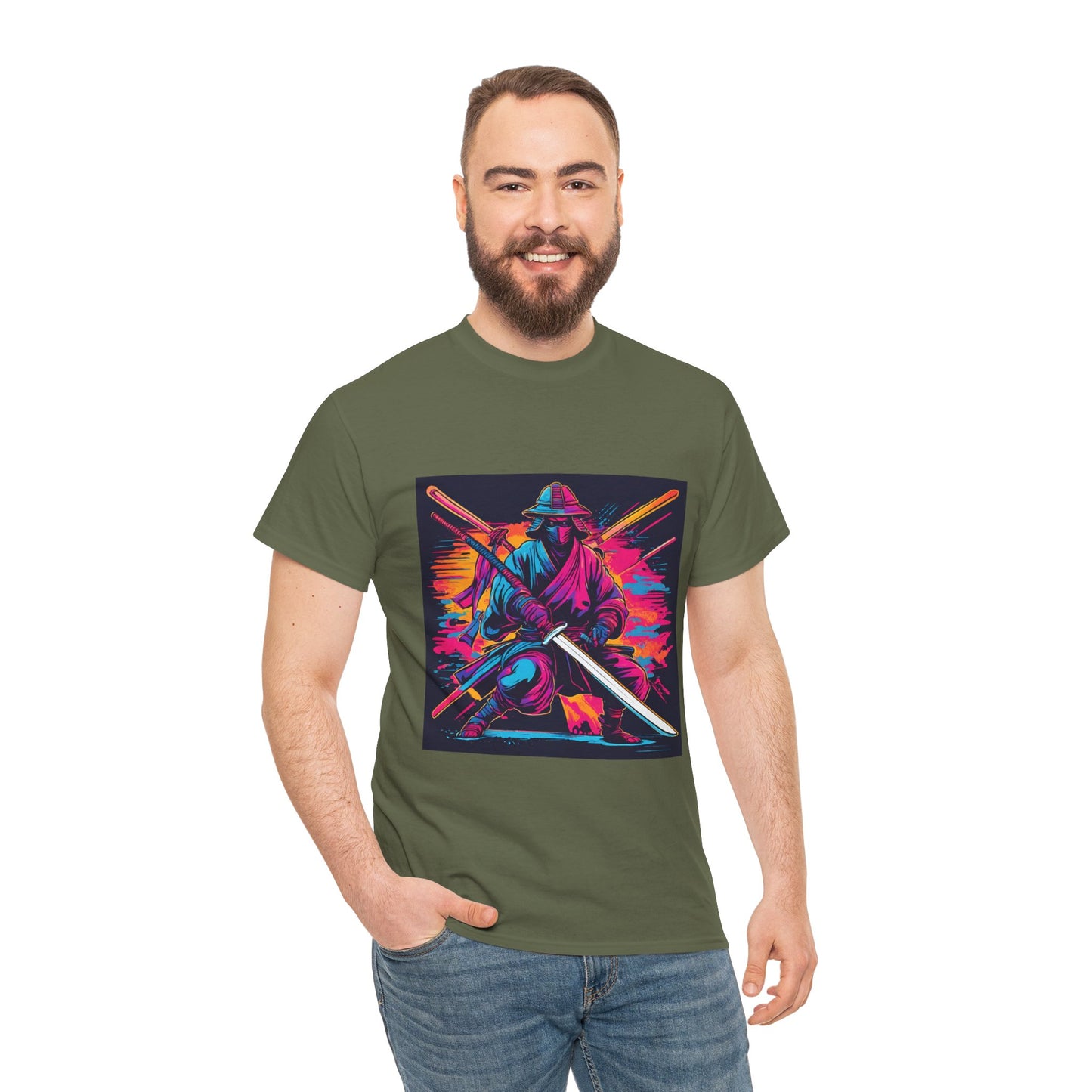 Samurai Warrior Sunset - Flashlander Gym Shirt