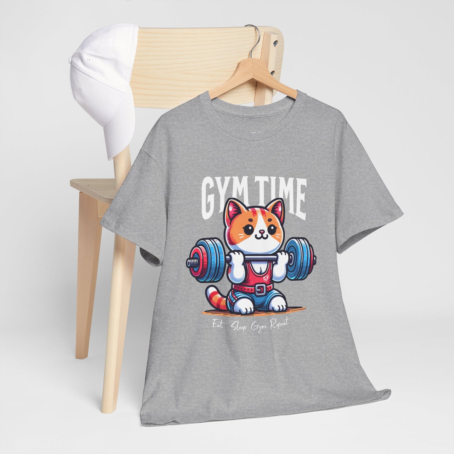 Cute Cat Gym Time Shirt Flashlander Graphic Tee