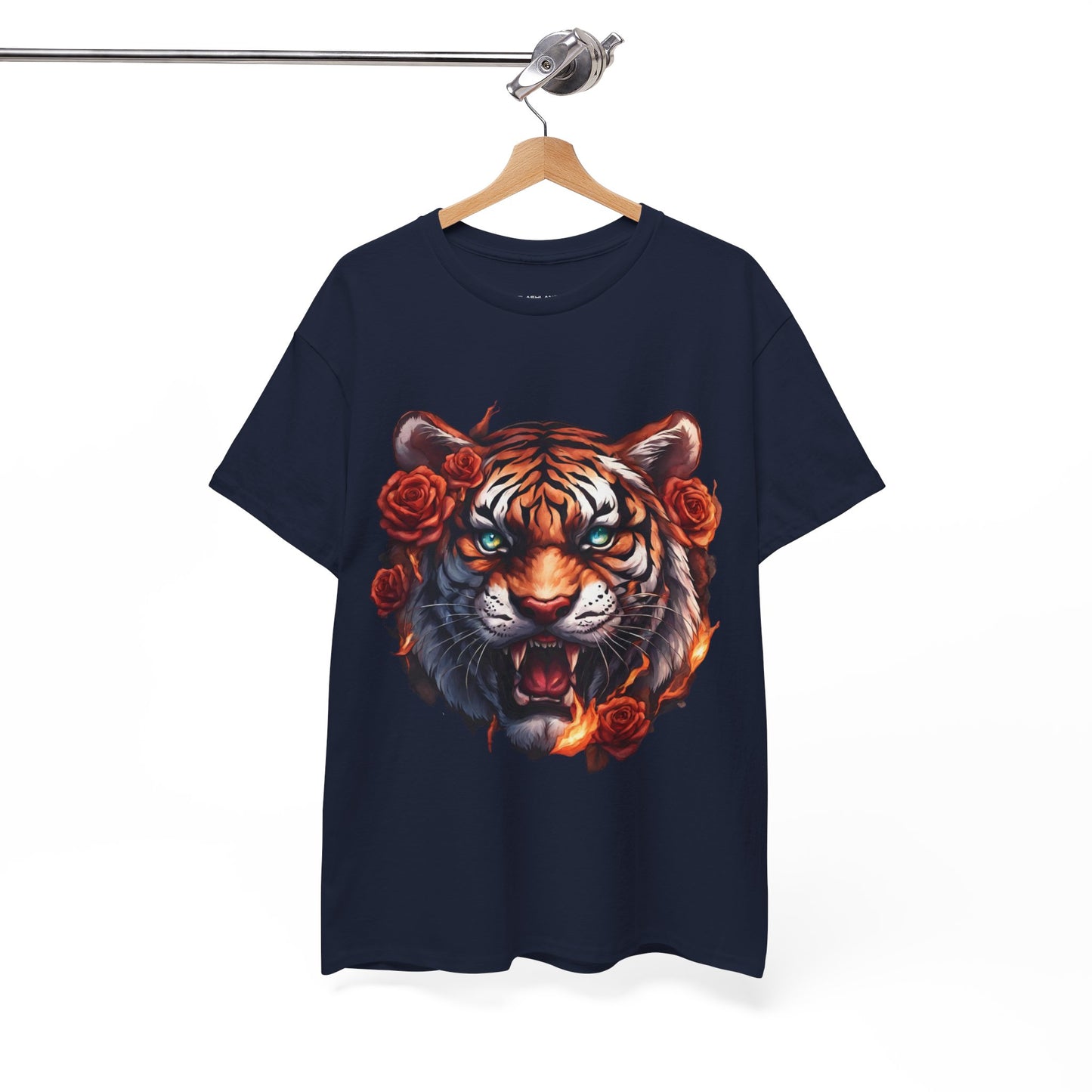 Tiger Flames and Roses T-Shirt Flashlander