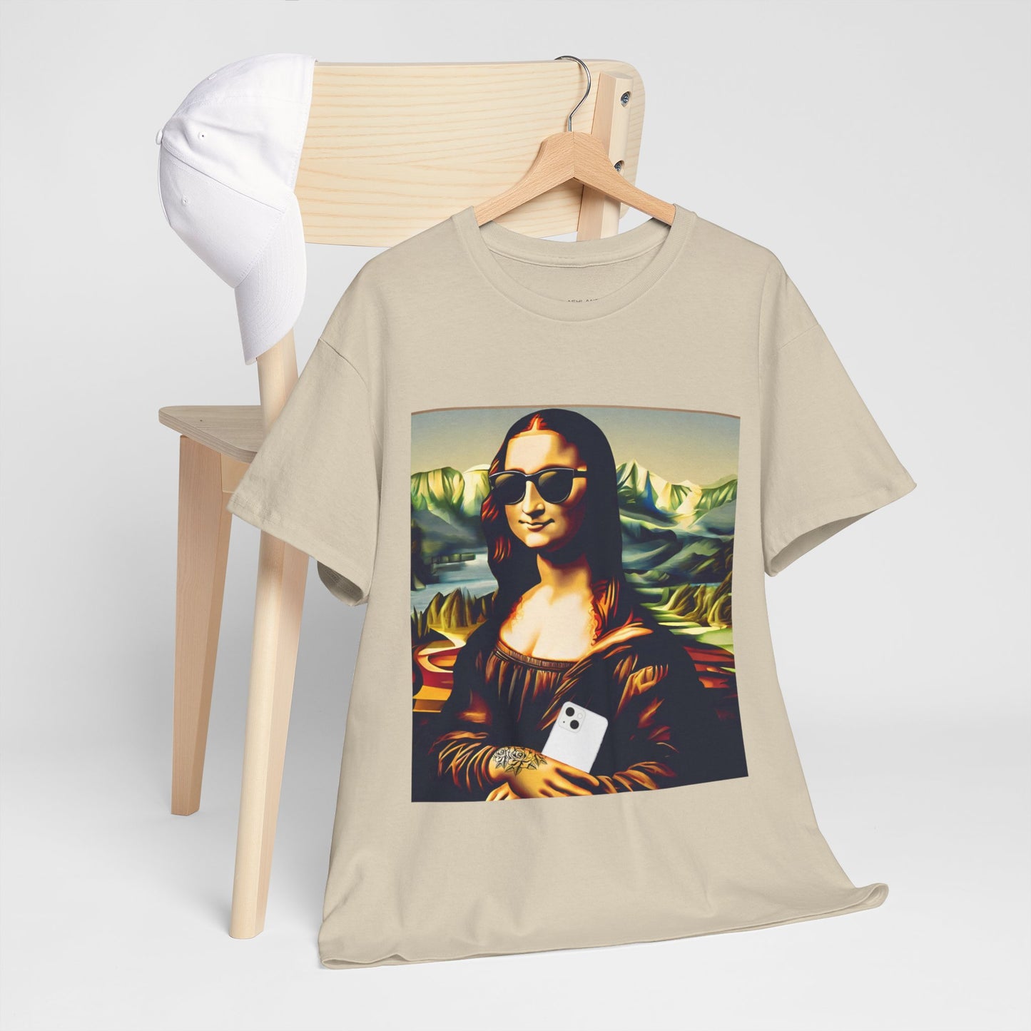 Camiseta deportiva de Flashlander: Mona Lisa moderna y divertida 