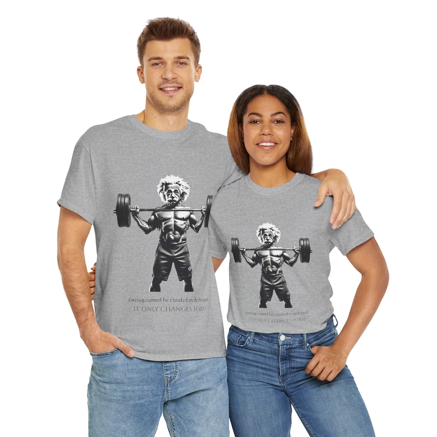 Camiseta de culturista Albert Einstein: la energía de Flashlander no se puede crear ni destruir, solo cambia de forma. Camiseta gráfica con cita