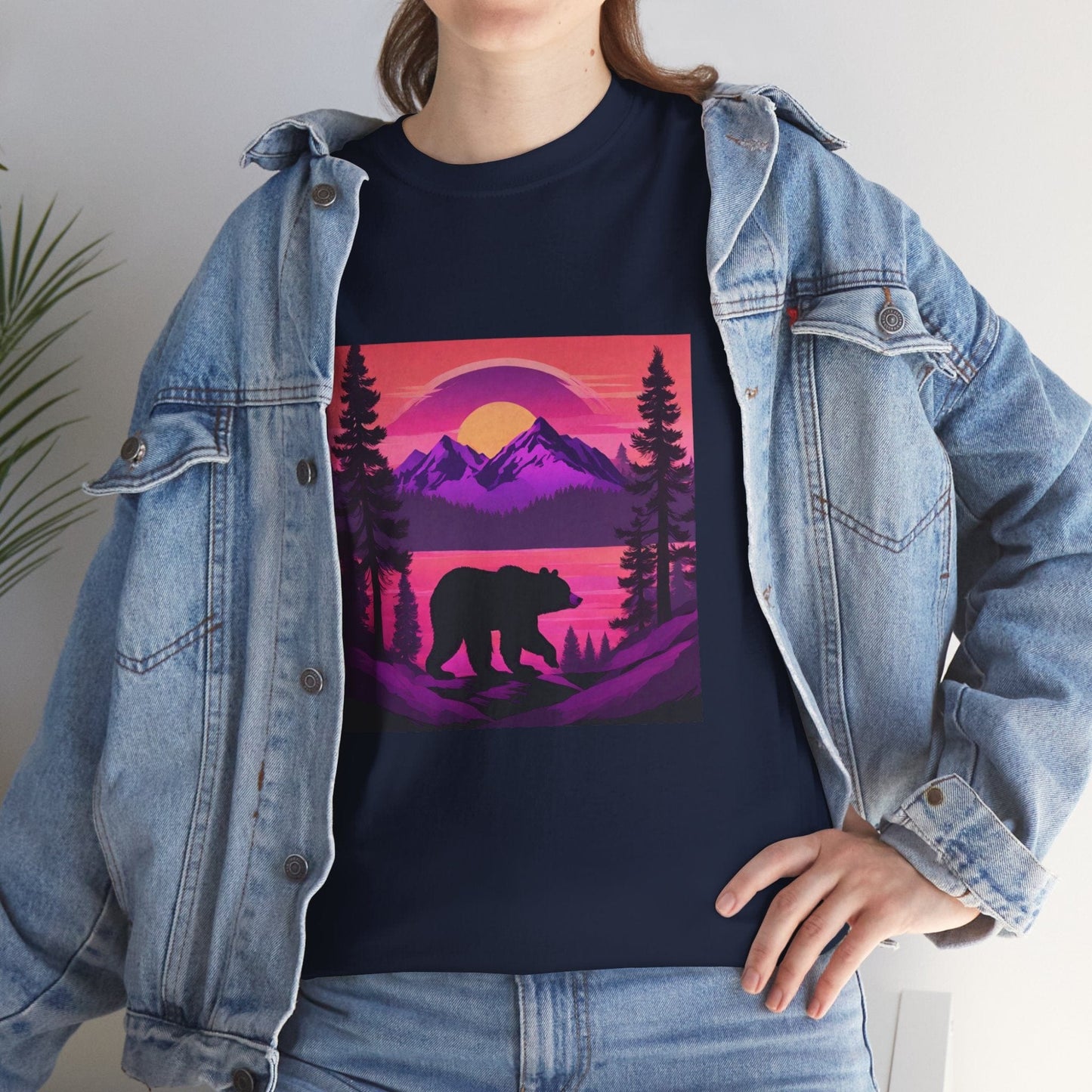 Bear Majestic Sunset Graphic Tee Flashlander