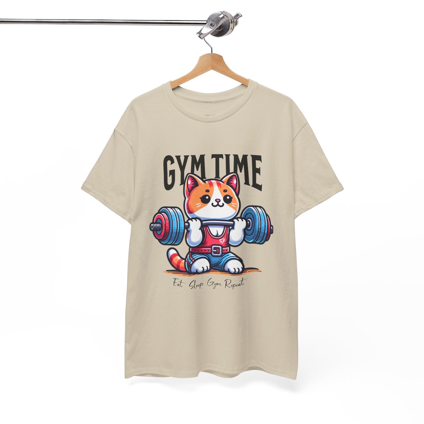 Cute Cat Gym Time Shirt Flashlander Graphic Tee