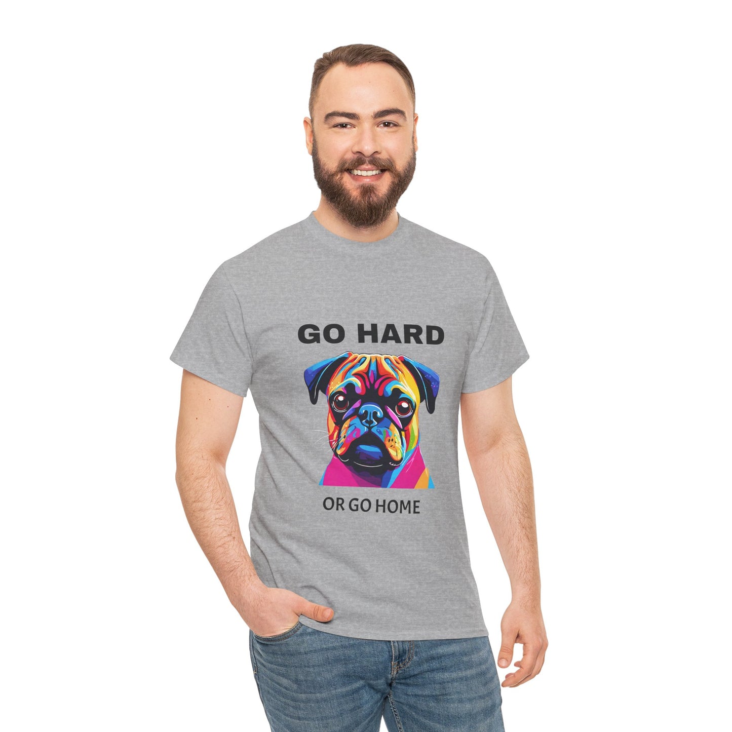 Pug Dog Pop Art  - Go Hard Or Go Home Flashlander Gym Shirt