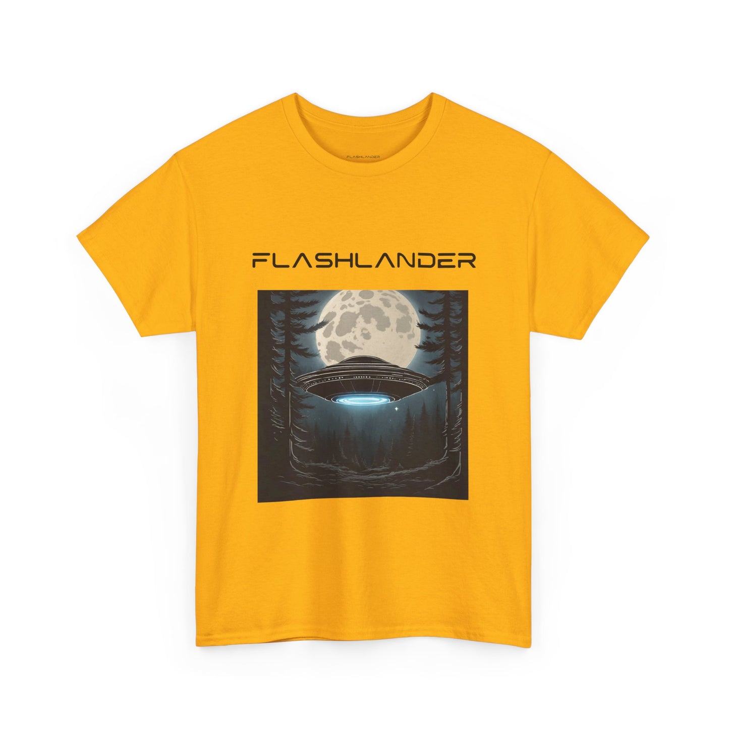 UFO Soaring Low in the Forest Tee Flashlander Gym Shirt