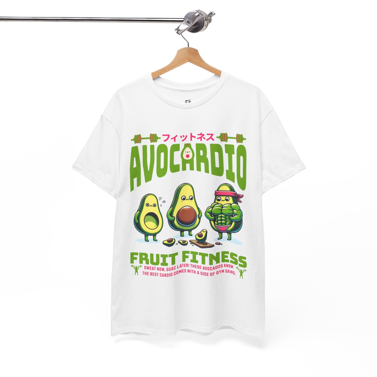 Avocardio Active Gym Shirt Avocado Fitness Graphic Tee