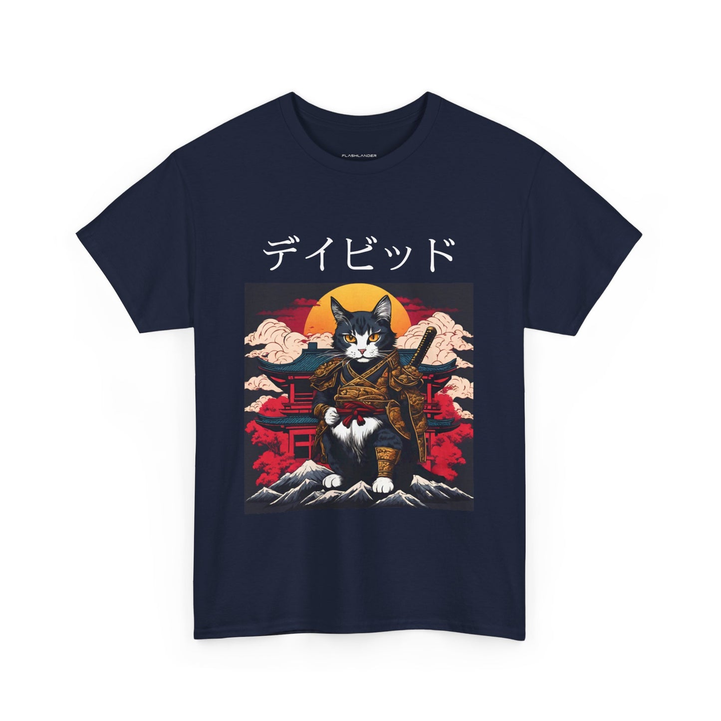 Custom Japanese Shirt Your Name Shirt Personalized Japanese T-Shirt Samurai Cat Anime Tee Your Text Hiragana Katakana Kanji Women Men Shirt