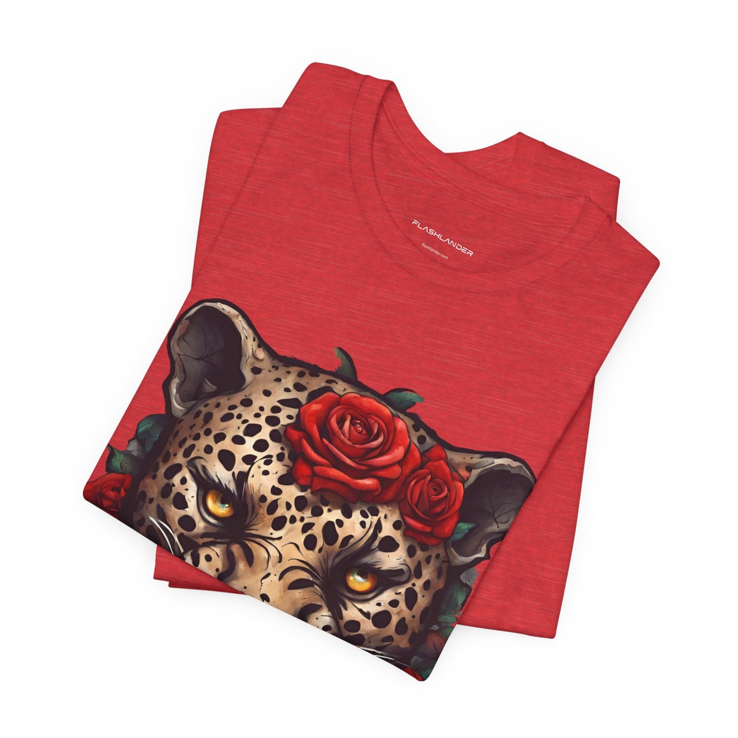 Jaguar Flames and Roses Graphic Tee Flashlander