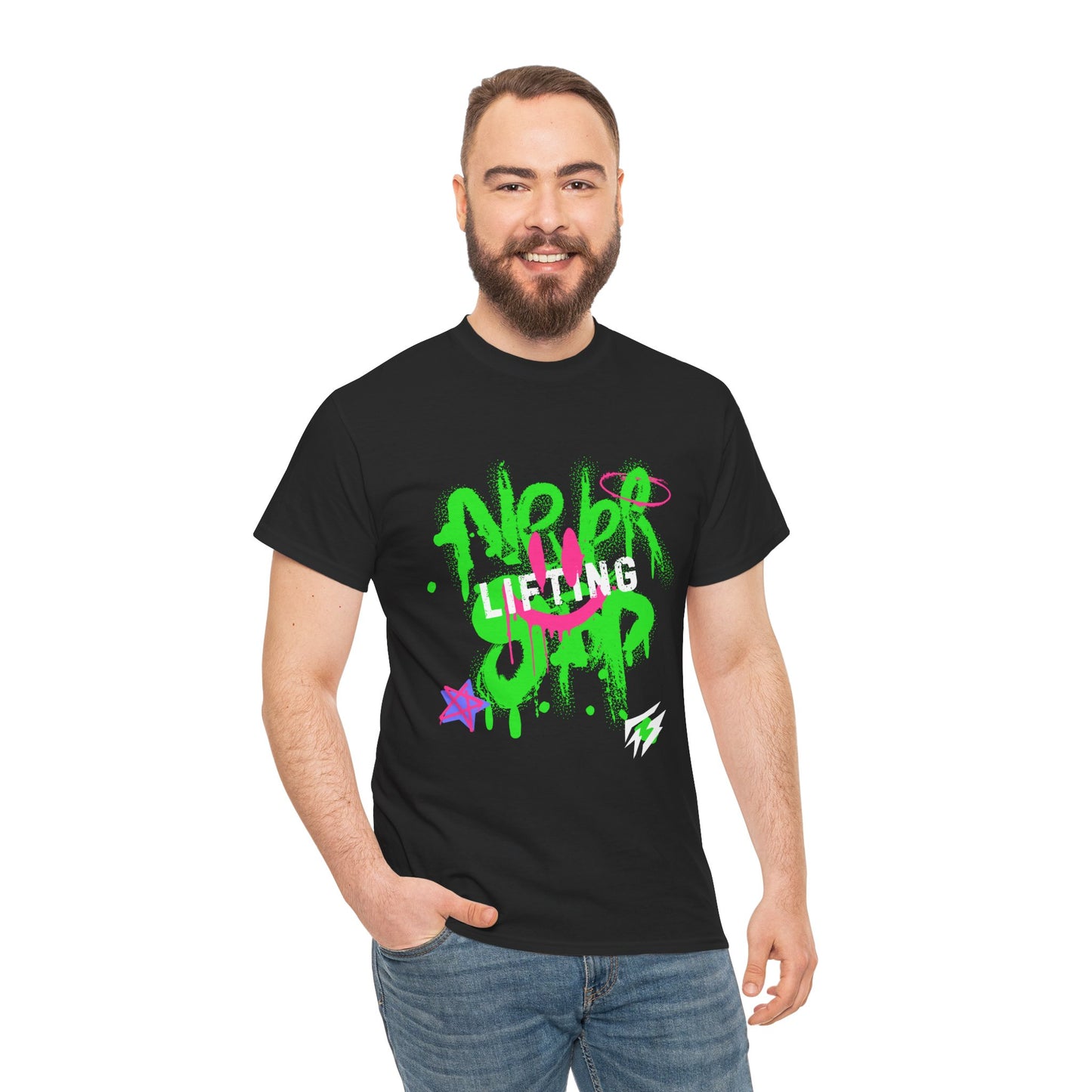 Graffiti Flashlander - Never Stop Lifting Gym T-Shirt