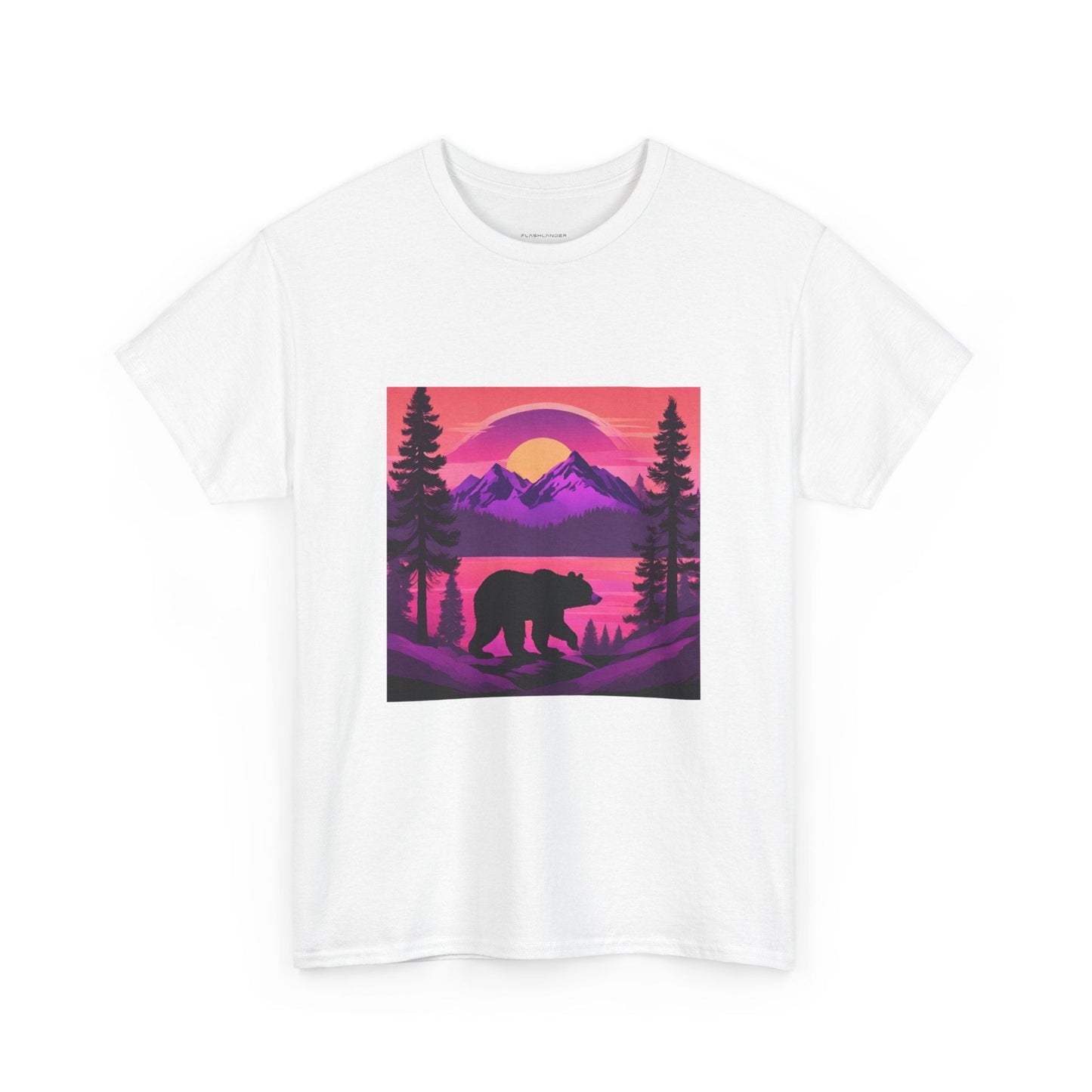 Bear Majestic Sunset Graphic Tee Flashlander