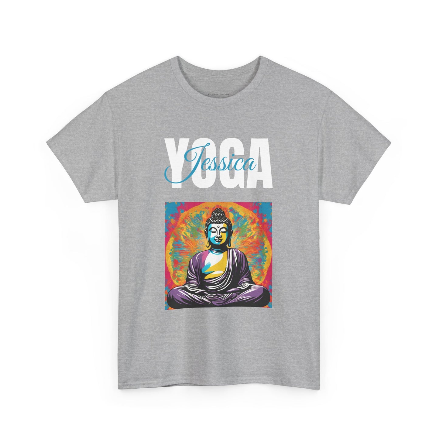 Personalized Yoga Shirt - Buddha Tee - Custom Name Flashlander Yoga Tee