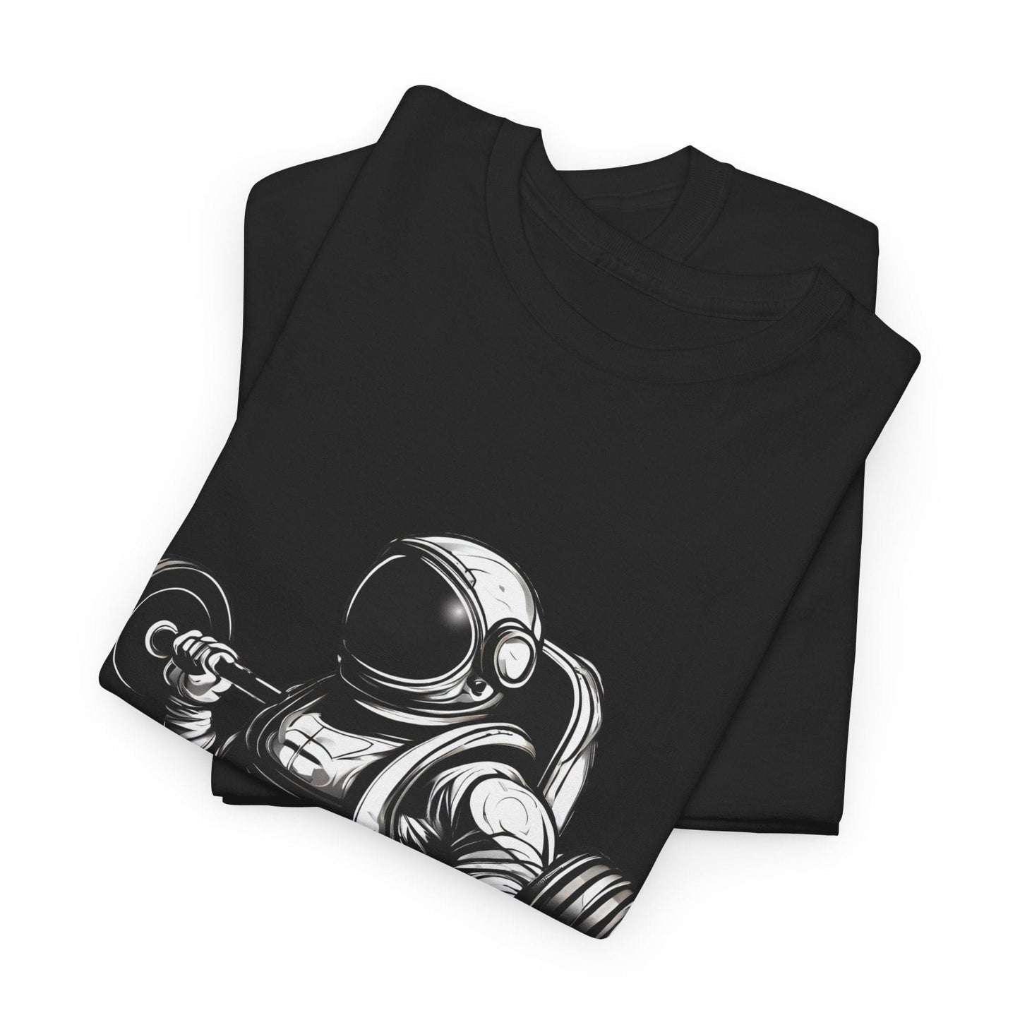 Camiseta de culturista astronauta: rompiendo límites en el espacio Camiseta gráfica de gimnasio Flashlander