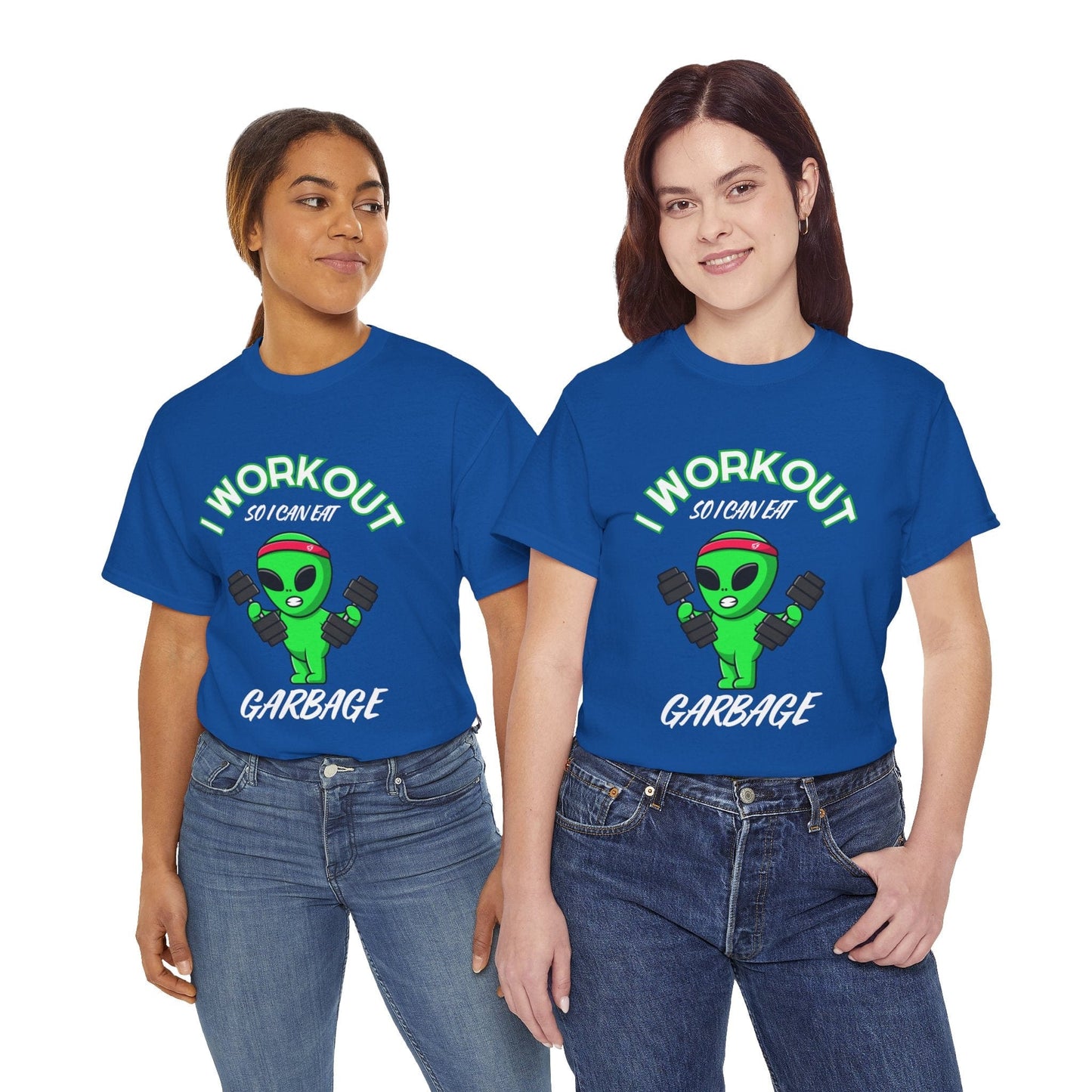 Alien I Workout So I Can Eat Garbage Graphic Tee Flashlander