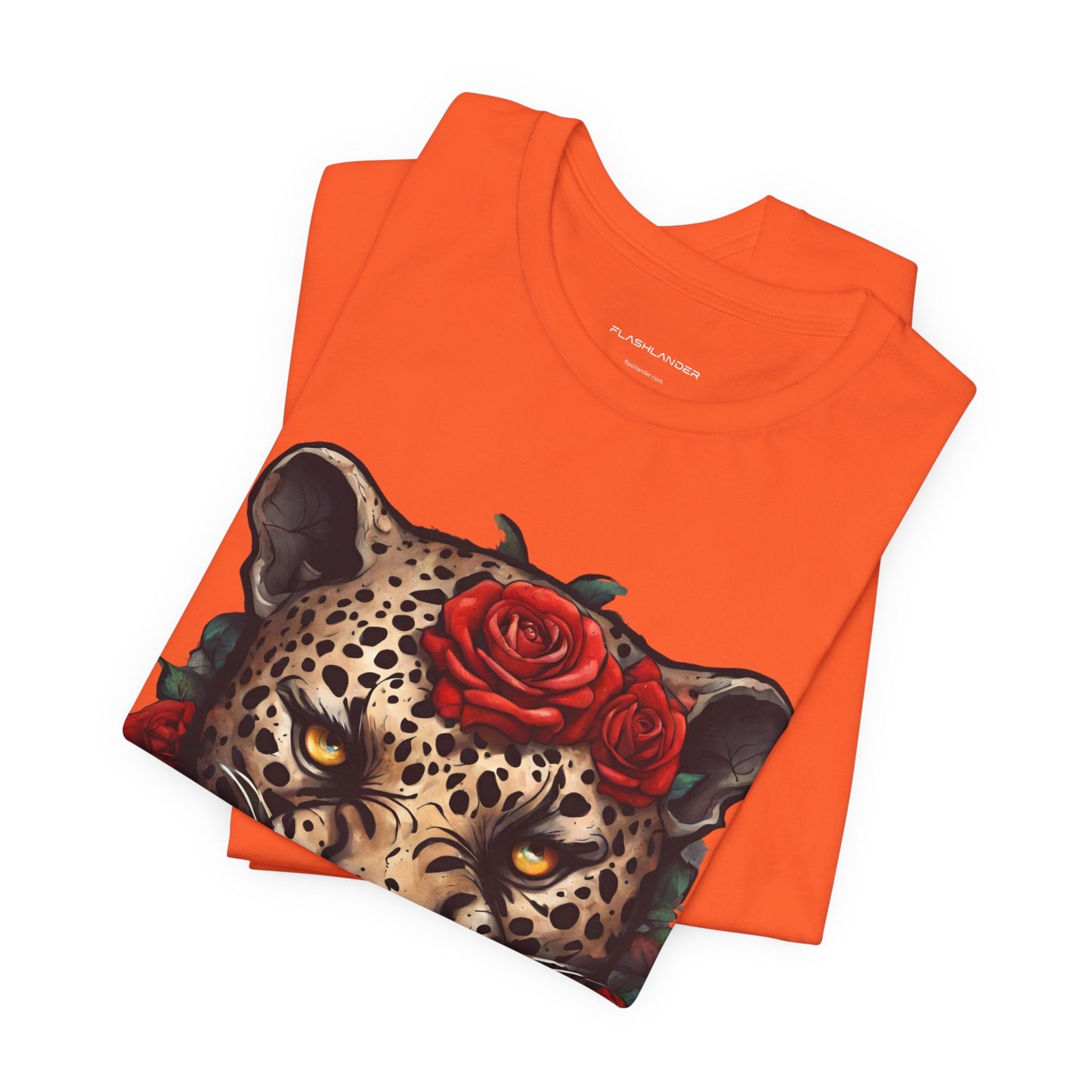 Jaguar Flames and Roses Graphic Tee Flashlander