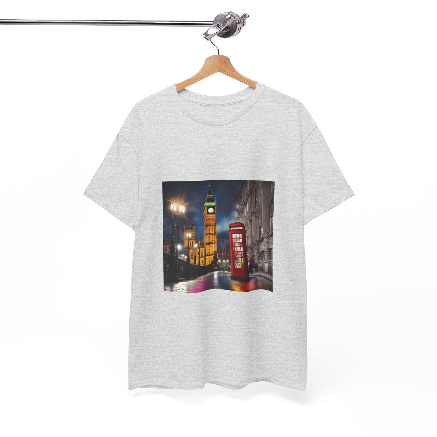 London City Big Ben, Reino Unido, Inglaterra Camisa Unisex Heavy Cotton Camiseta Marca Flashlander