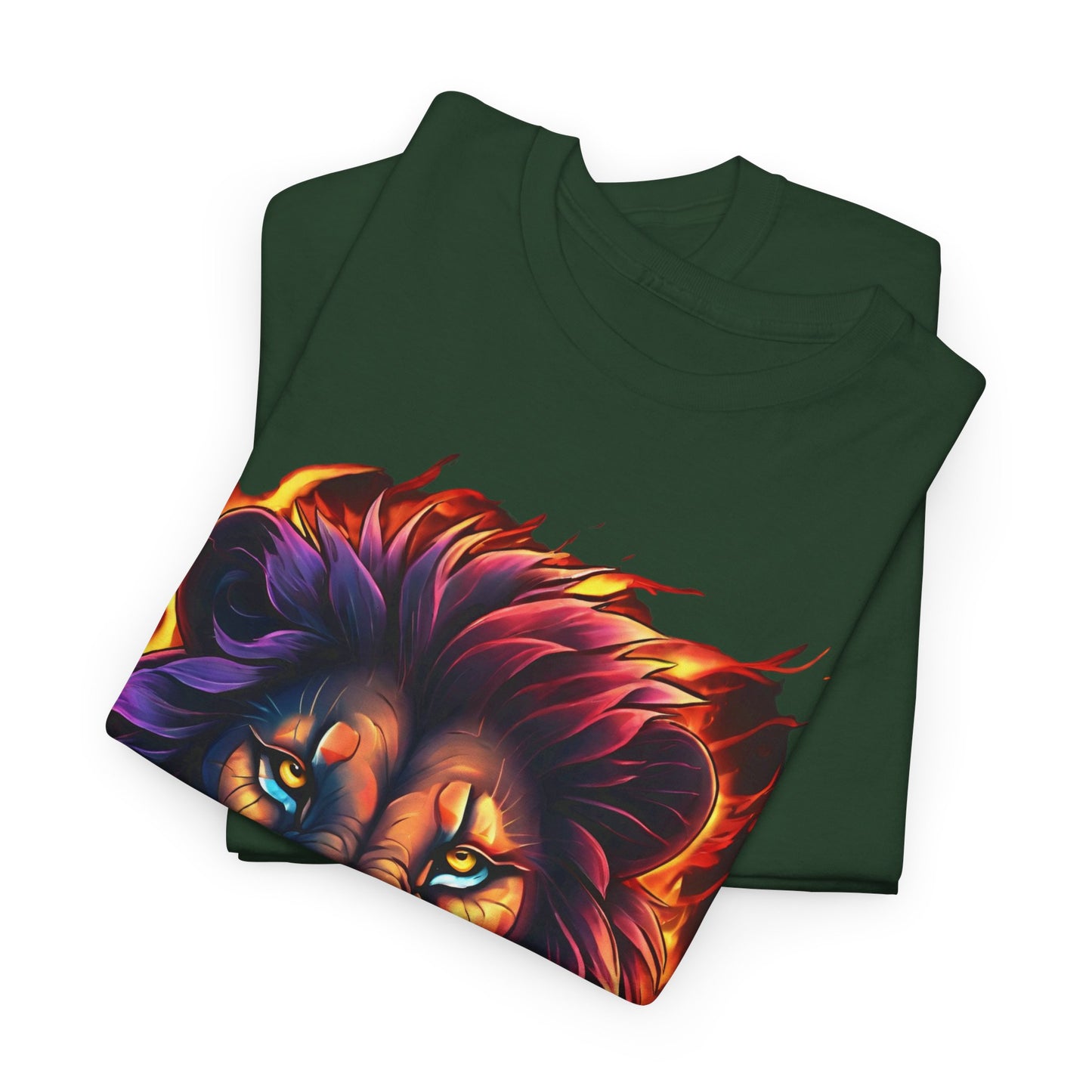 Lion Flames and Roses T-Shirt Flashlander