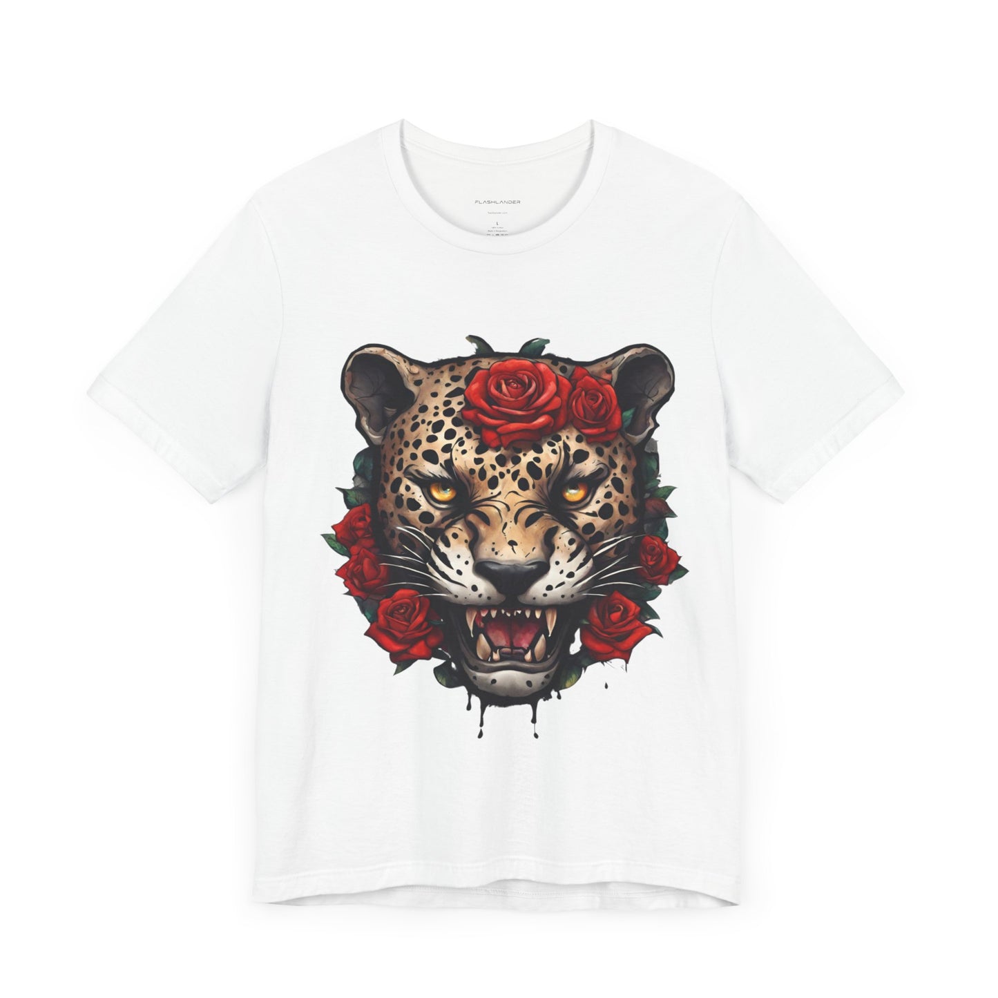 Jaguar Flames and Roses Graphic Tee Flashlander