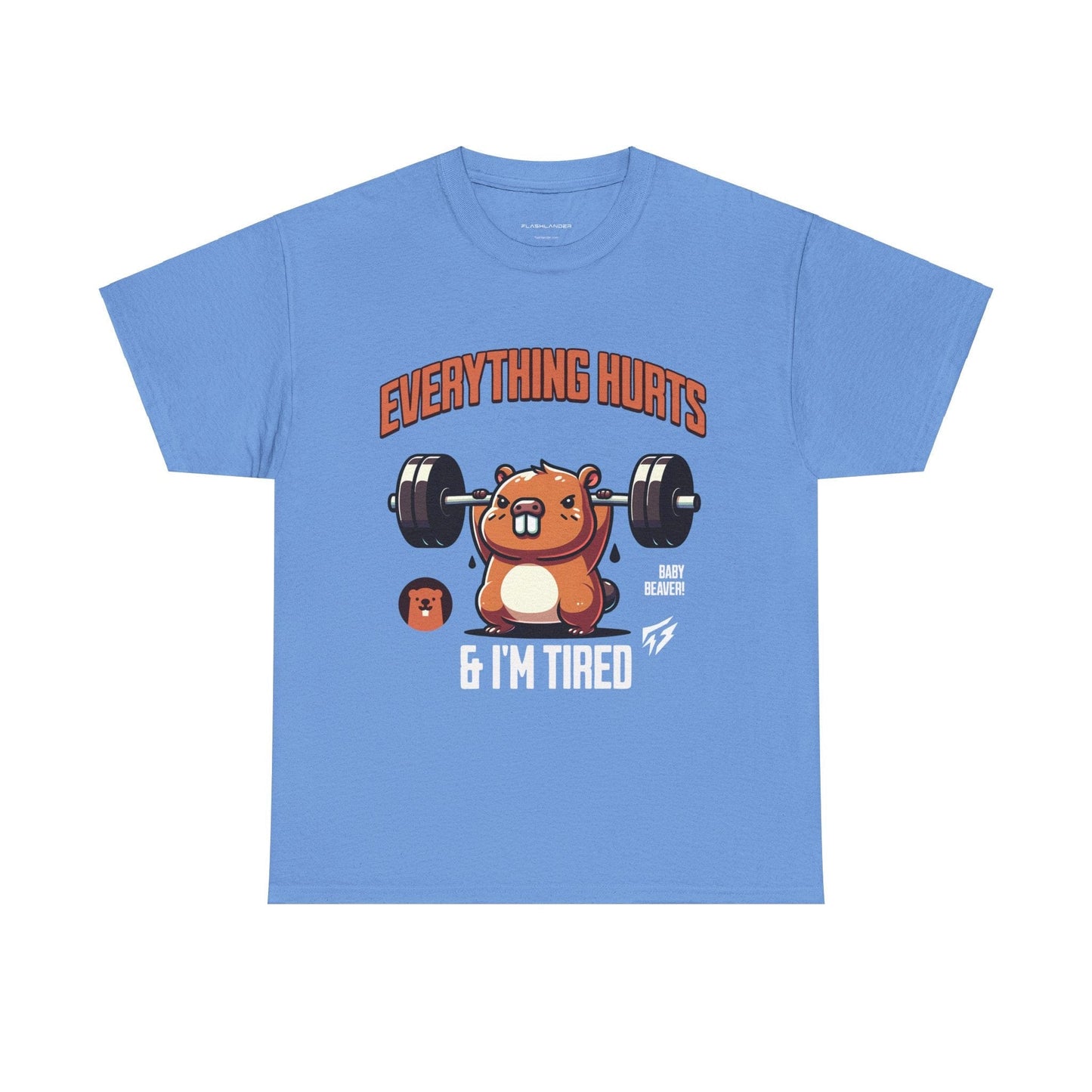 T-shirt de sport Beaver Everything Hurts &amp; I'm Tired T-shirt de sport Flashlander en coton unisexe noir anthracite T-shirt graphique de performance