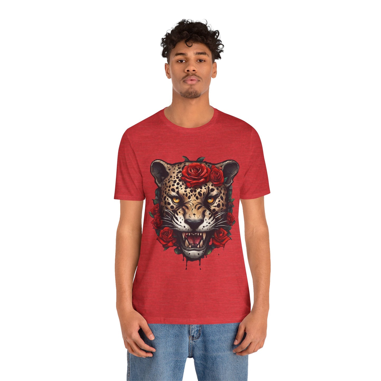 Jaguar Flames and Roses Graphic Tee Flashlander