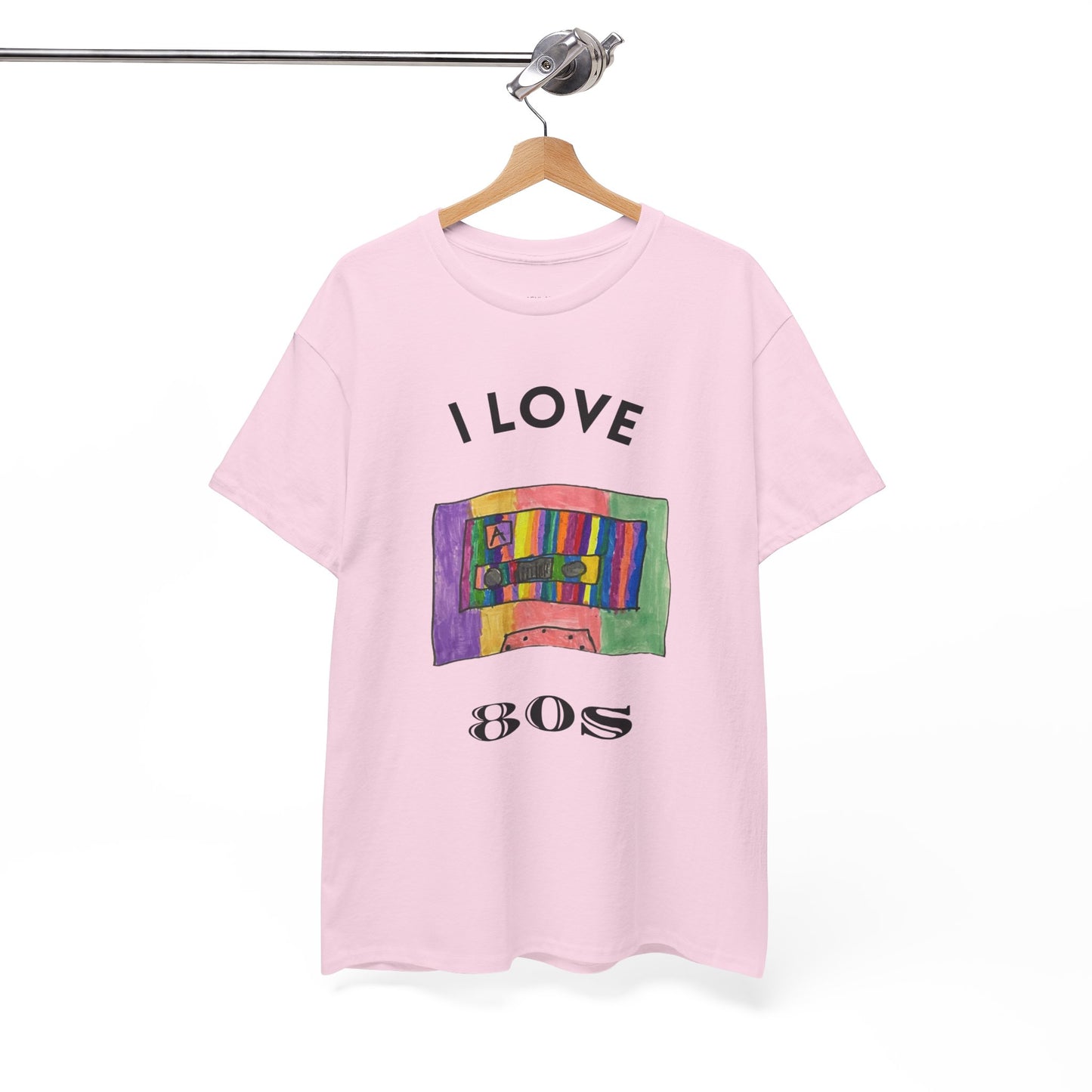 Retro Vibes Art Pop Cassette Tape I Love 80's - Flashlander Gym Shirt