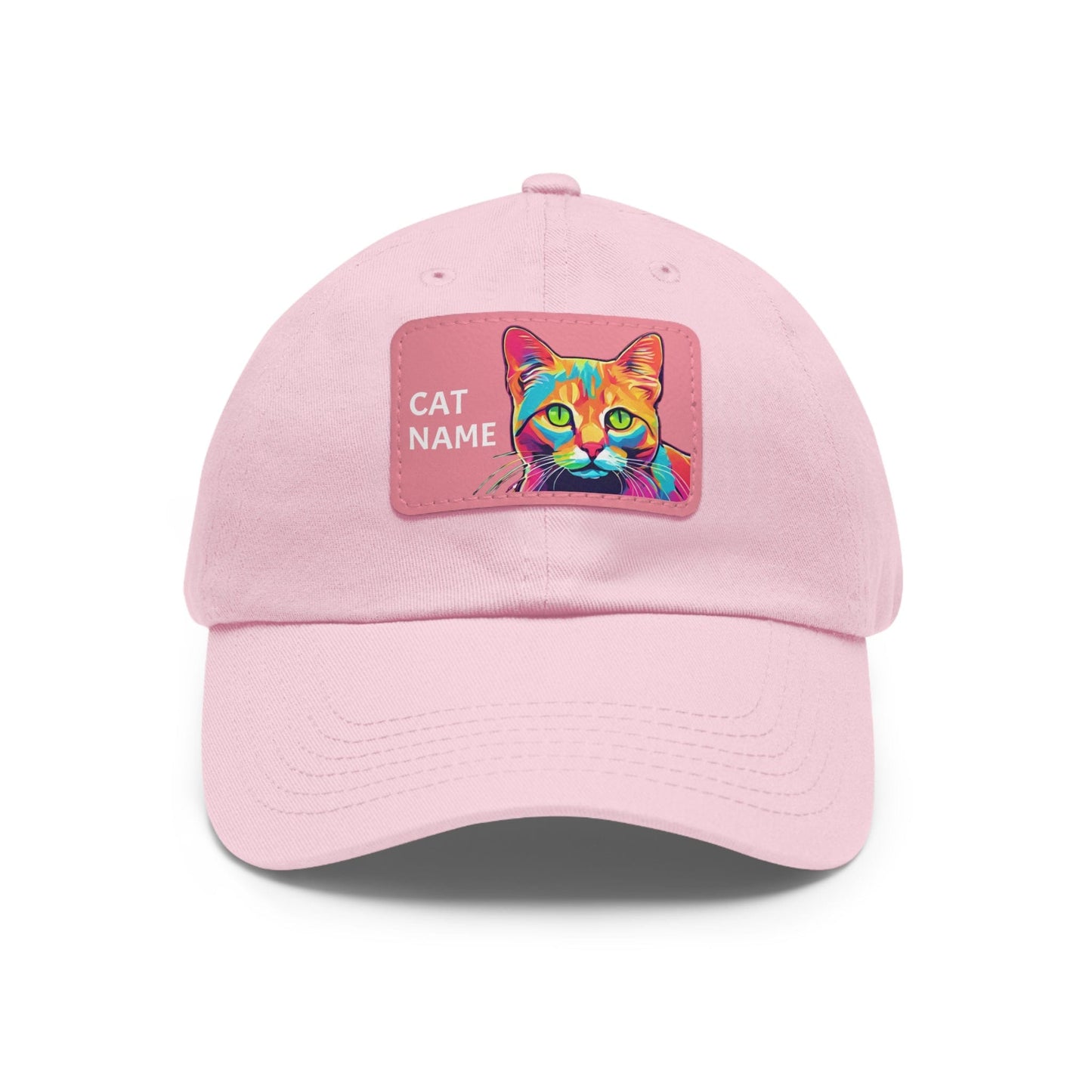 Cat Hat Cat Cap Cat Pop Art Hat Dad Hat with Patch (Rectangle) Baseball Cap Kitten Hat Kitty Hat Kitty Cap Custom Hat Flashlander