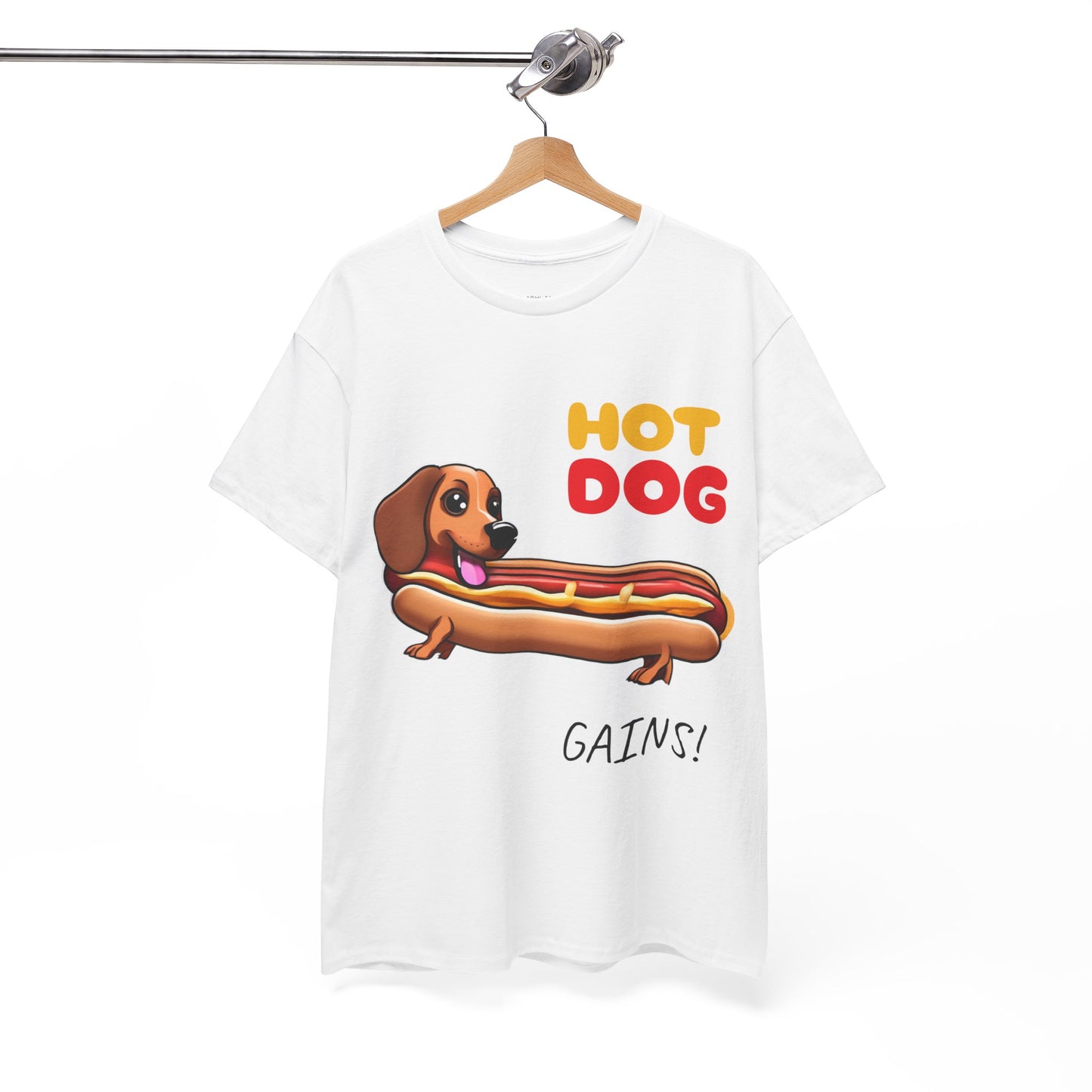 Hot Dog Gains Dachshund Dog - Flashlander Gym Shirt