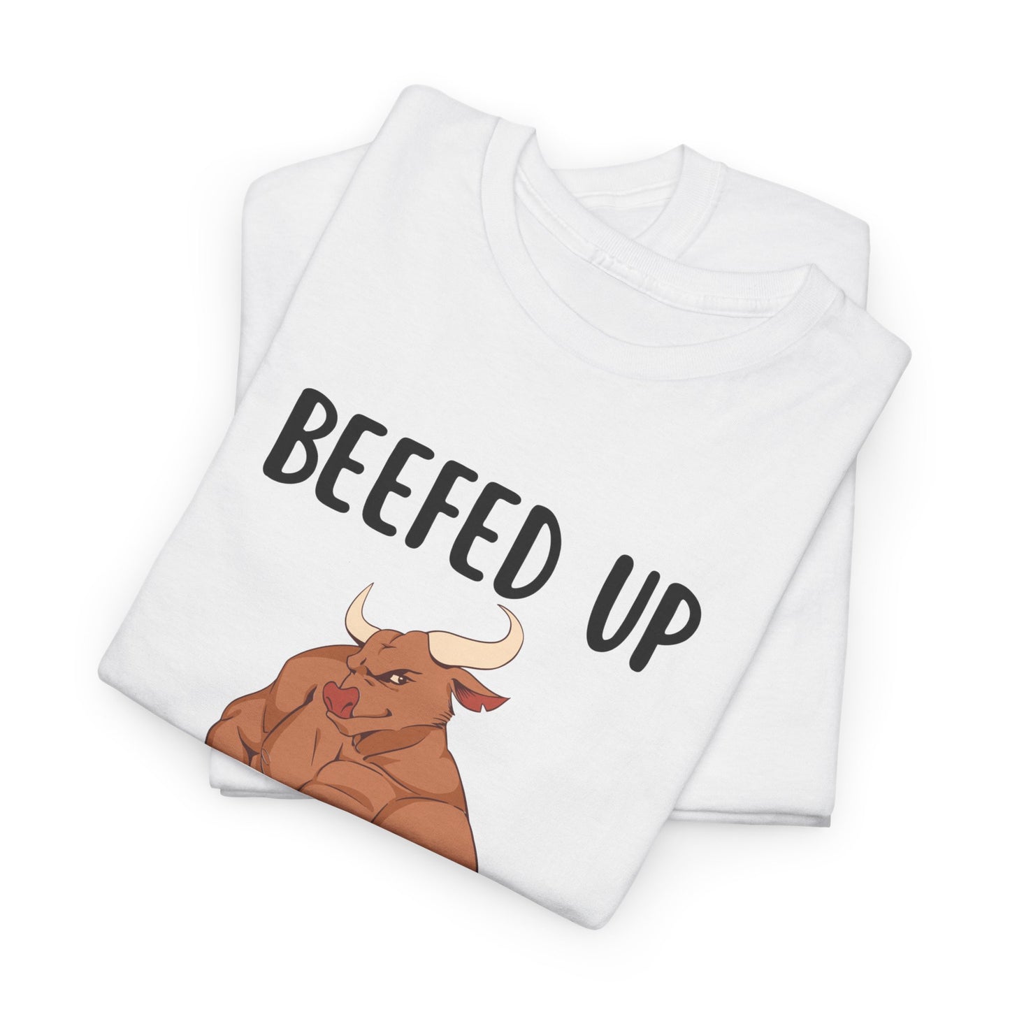 Muscle Bull Beefed Up No Bull, Just Gains - Flashlander Gym Shirt