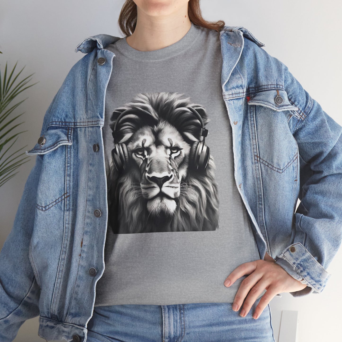 Lion Training with Headphones - Flashlander Gym Shirt