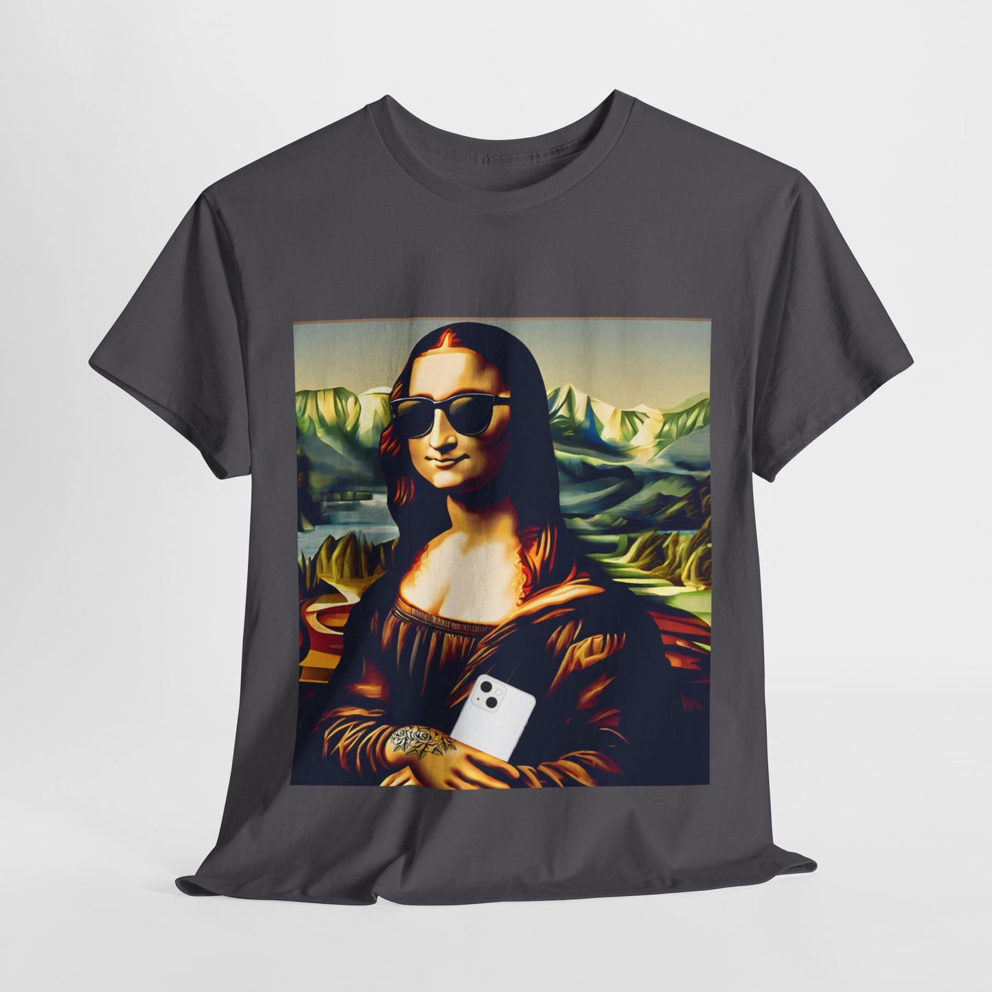 Camiseta deportiva de Flashlander: Mona Lisa moderna y divertida 