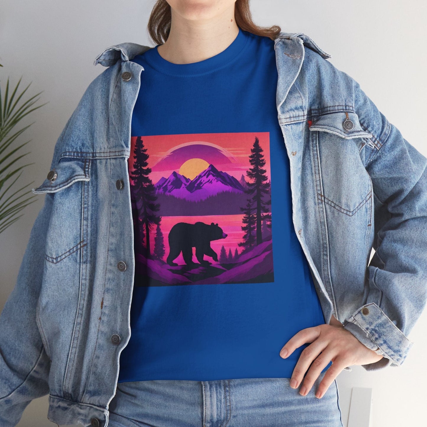 Bear Majestic Sunset Graphic Tee Flashlander