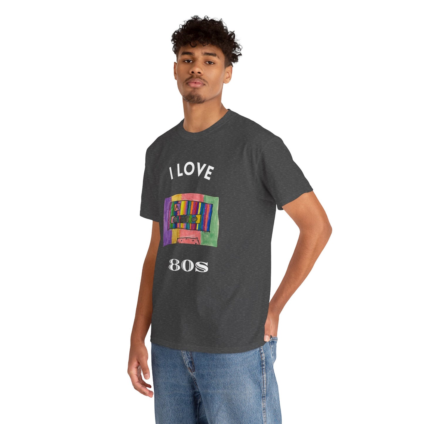 Retro Vibes Art Pop Cassette Tape I Love 80's - Flashlander Gym Shirt