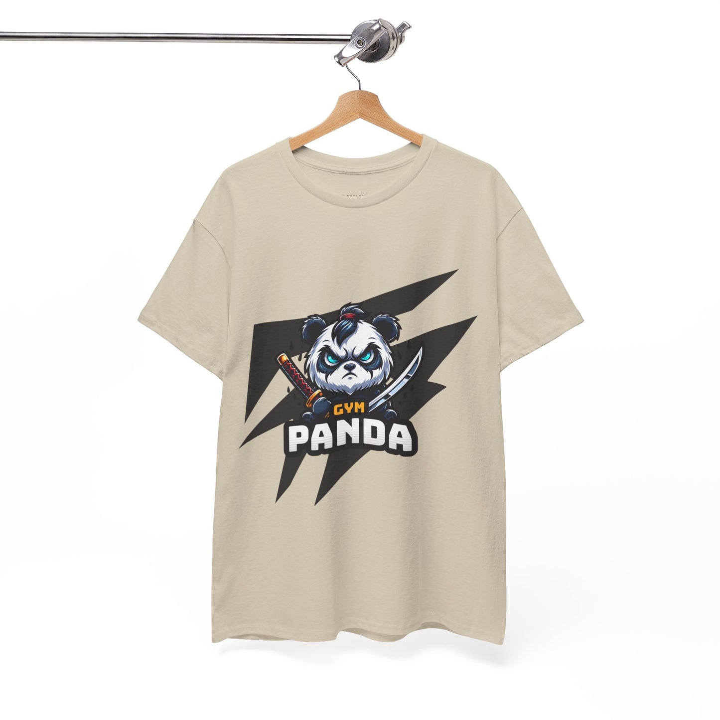 Panda Gym Samurai Shirt Flashlander Performance T-Shirt Cotton Unisex Charcoal Black Graphic Tee