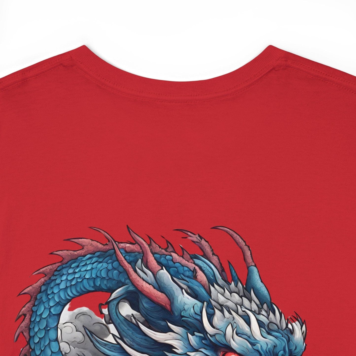 Flashlander Blue Dragon Streetwear Tee Camiseta gráfica japonesa