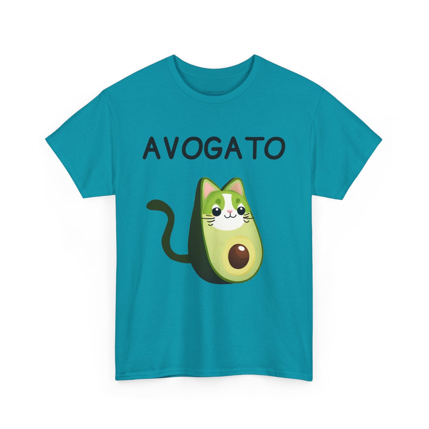 Avogato Funny Avocado Cat Face - Flashlander Gym Shirt